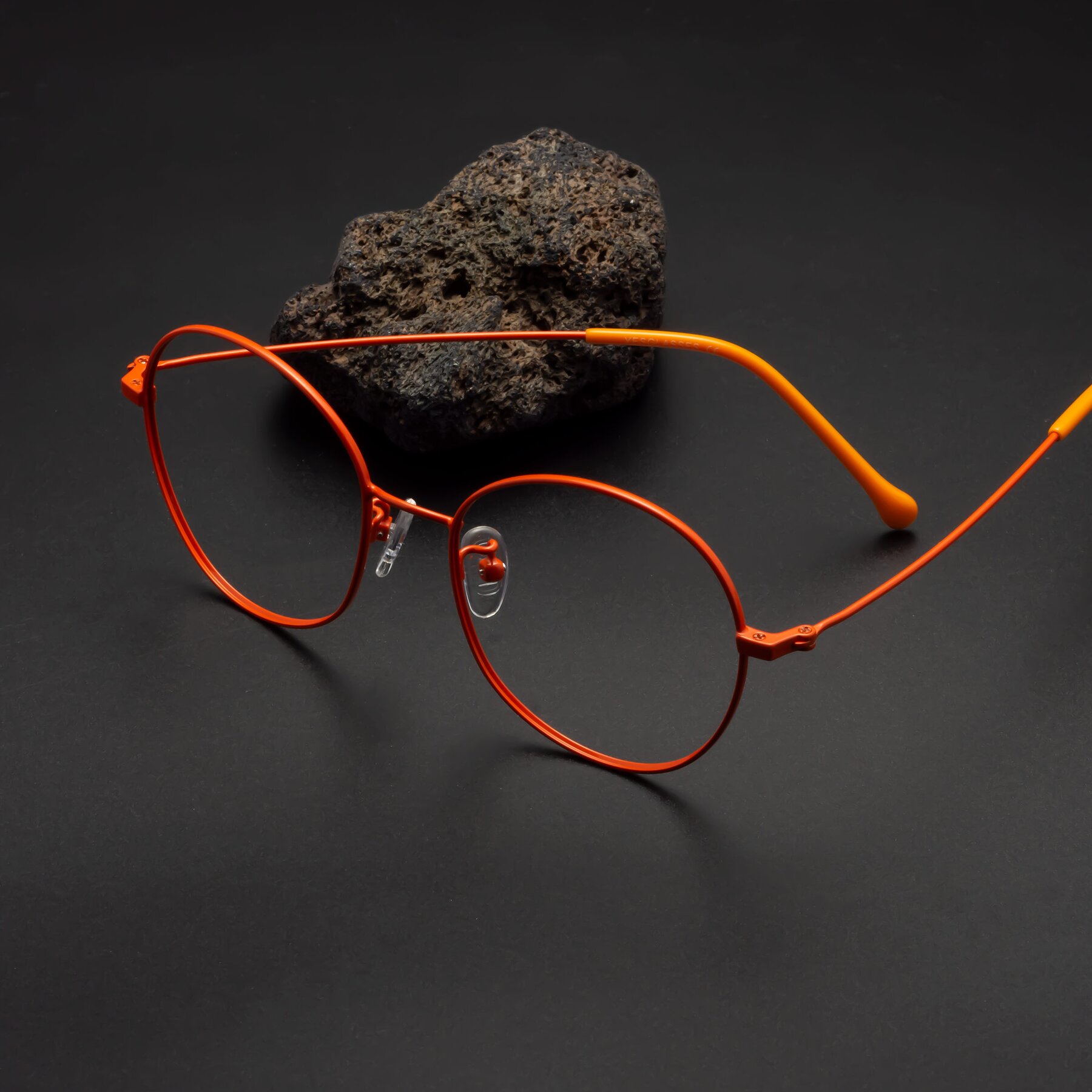 Lifestyle photography #2 of Dallas in Orange with Clear Eyeglass Lenses
