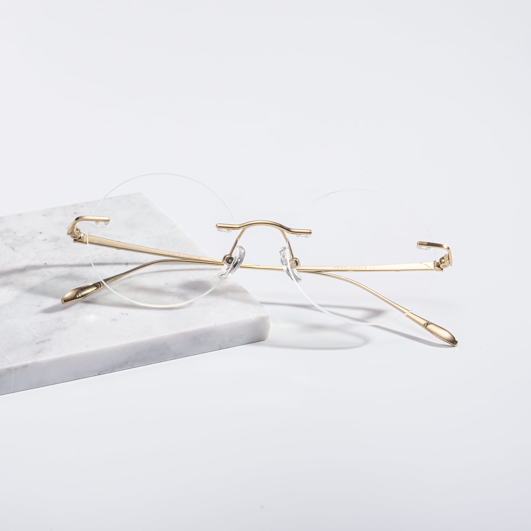 Lifestyle photography #2 of Sunrise in Gold with Clear Reading Eyeglass Lenses