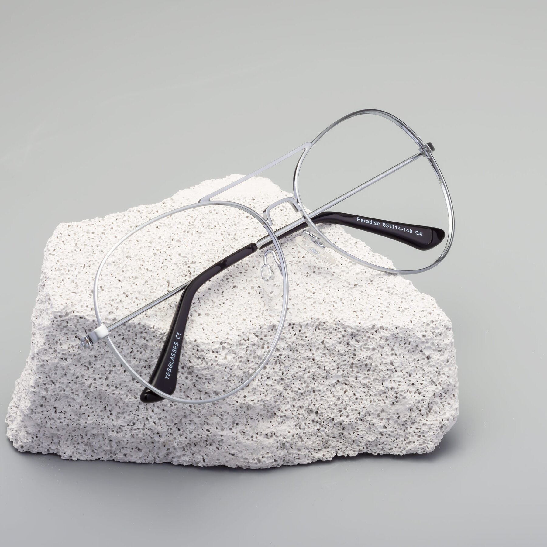 Lifestyle photography #1 of Paradise in Silver with Clear Eyeglass Lenses