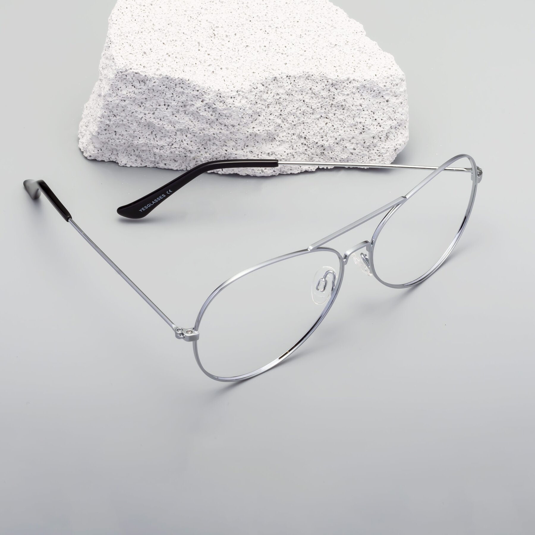 Lifestyle photography #2 of Paradise in Silver with Clear Eyeglass Lenses