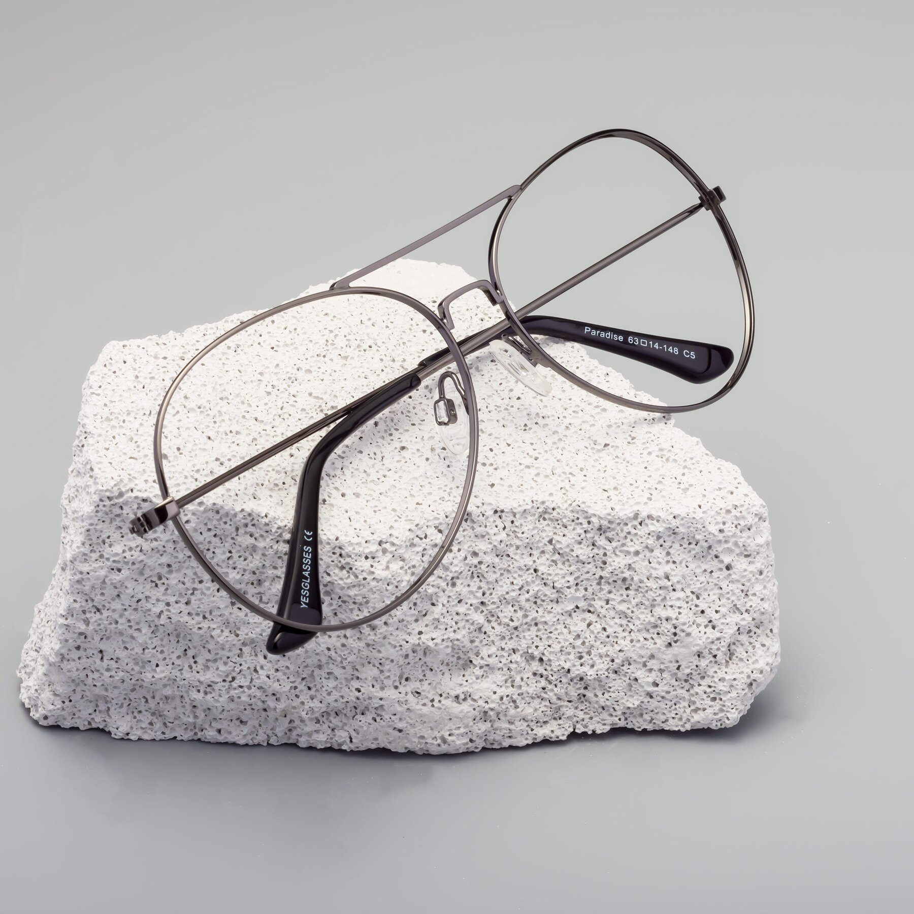 Lifestyle photography #1 of Paradise in Gunmetal with Clear Eyeglass Lenses