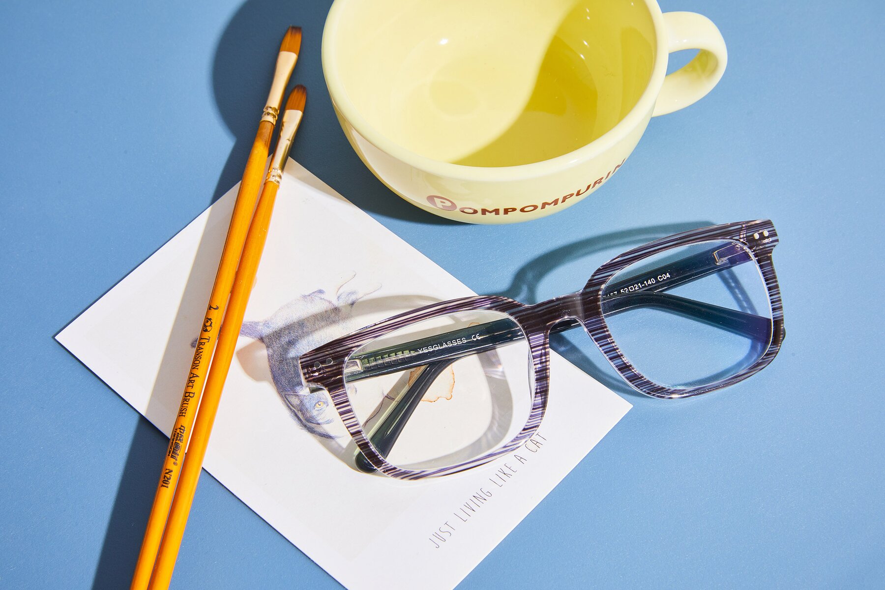 Women's lifestyle photography #1 of 17457 in Stripe Coffee with Clear Eyeglass Lenses