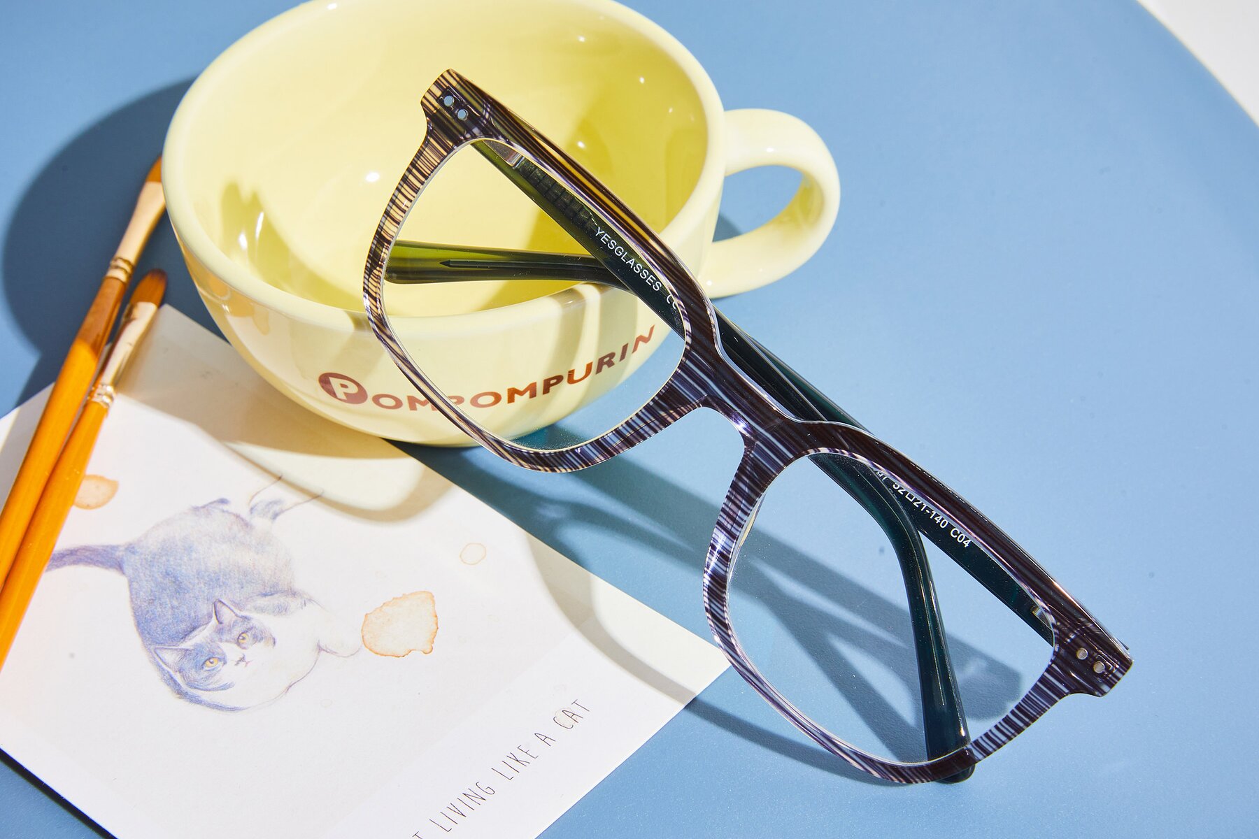 Women's lifestyle photography #3 of 17457 in Stripe Coffee with Clear Reading Eyeglass Lenses