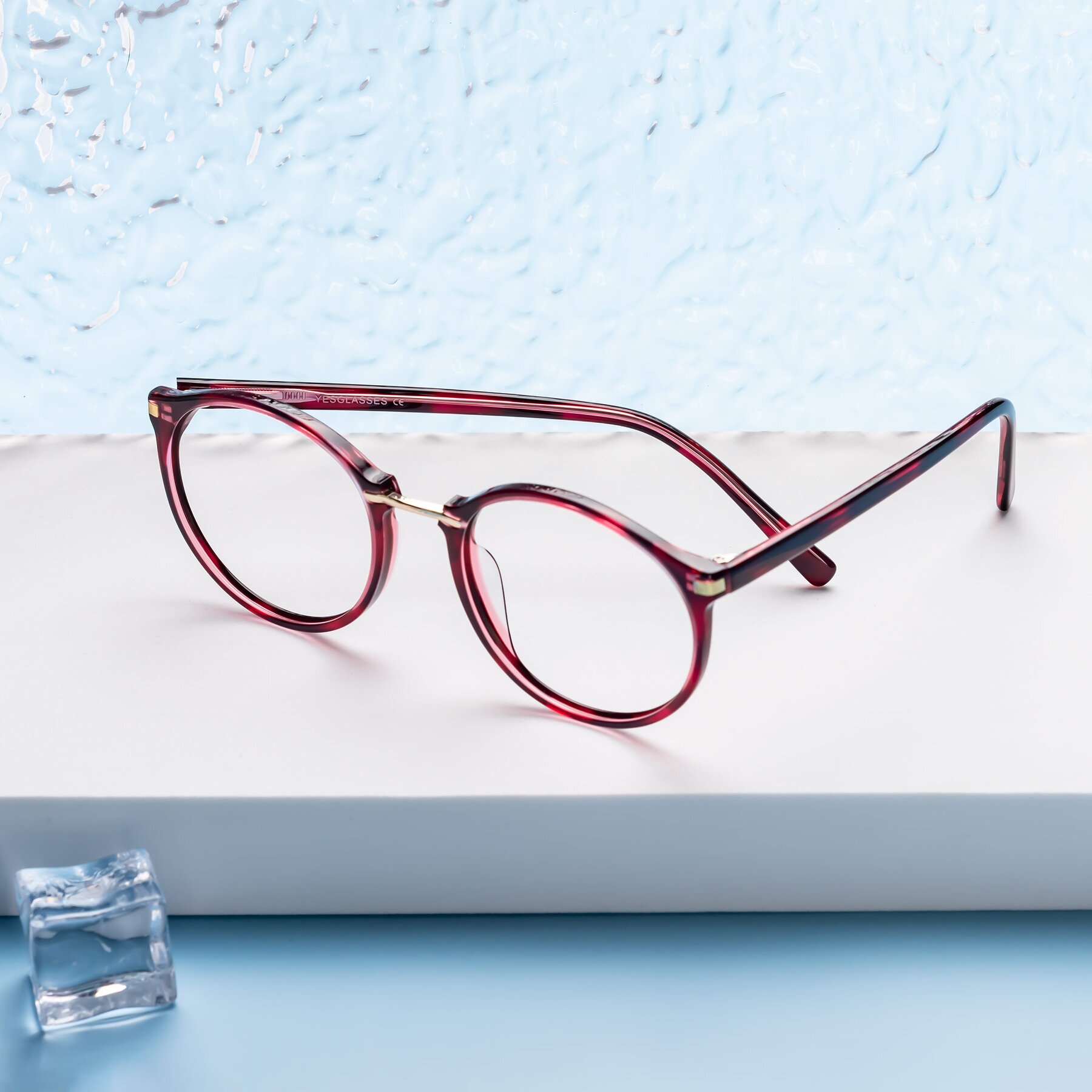 Lifestyle photography #1 of Casper in Wine with Clear Reading Eyeglass Lenses