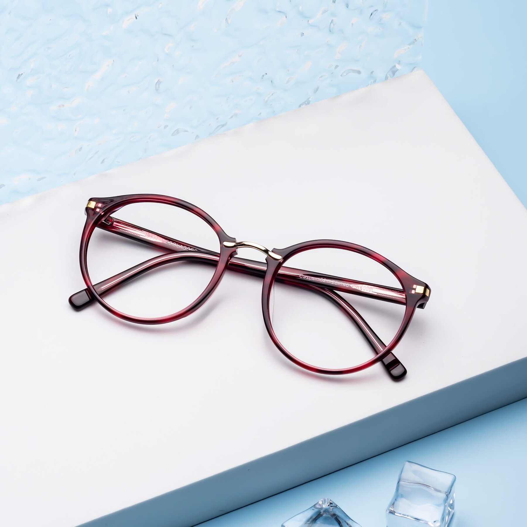 Lifestyle photography #2 of Casper in Wine with Clear Reading Eyeglass Lenses