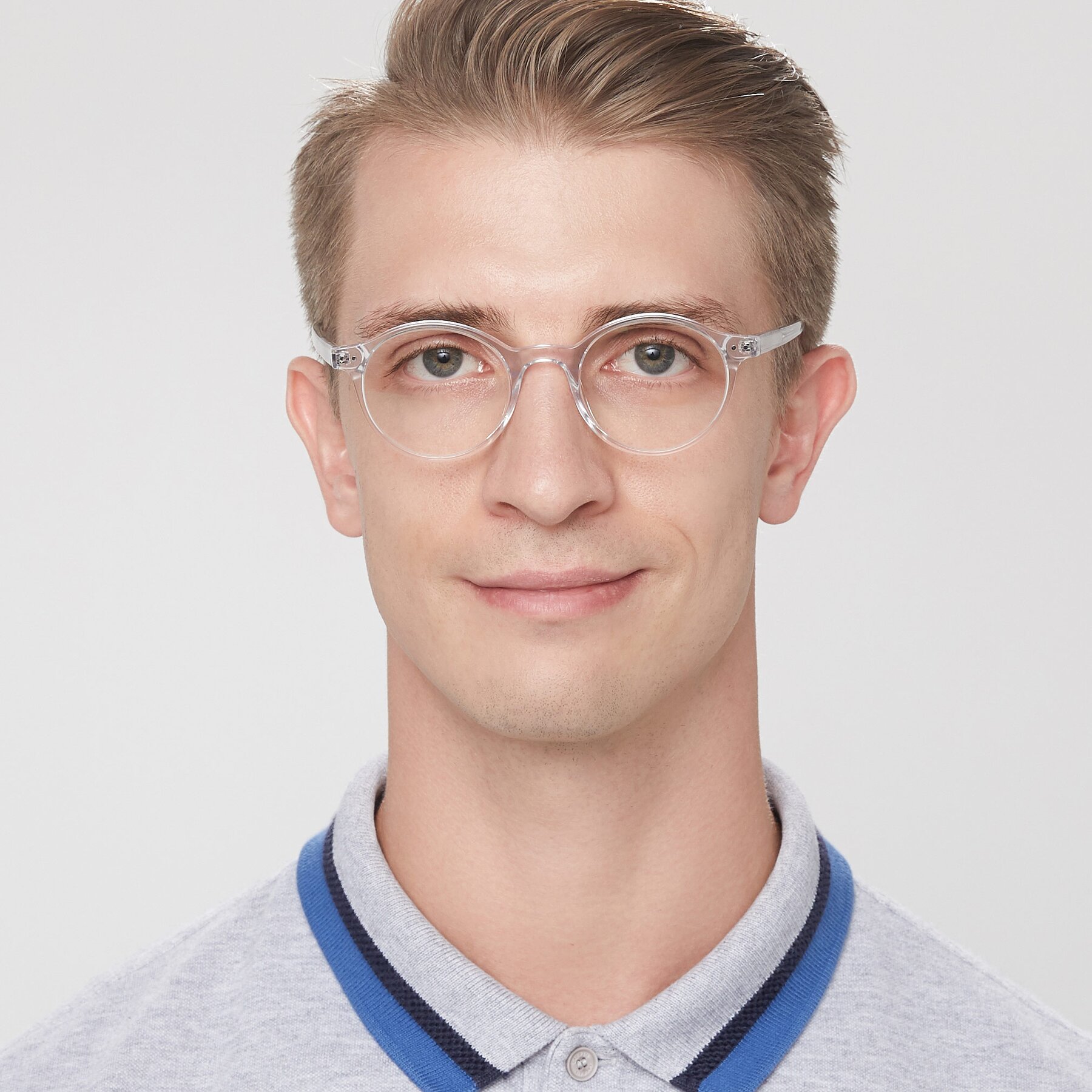 Men's lifestyle photography of 17519 in Clear with Clear Eyeglass Lenses