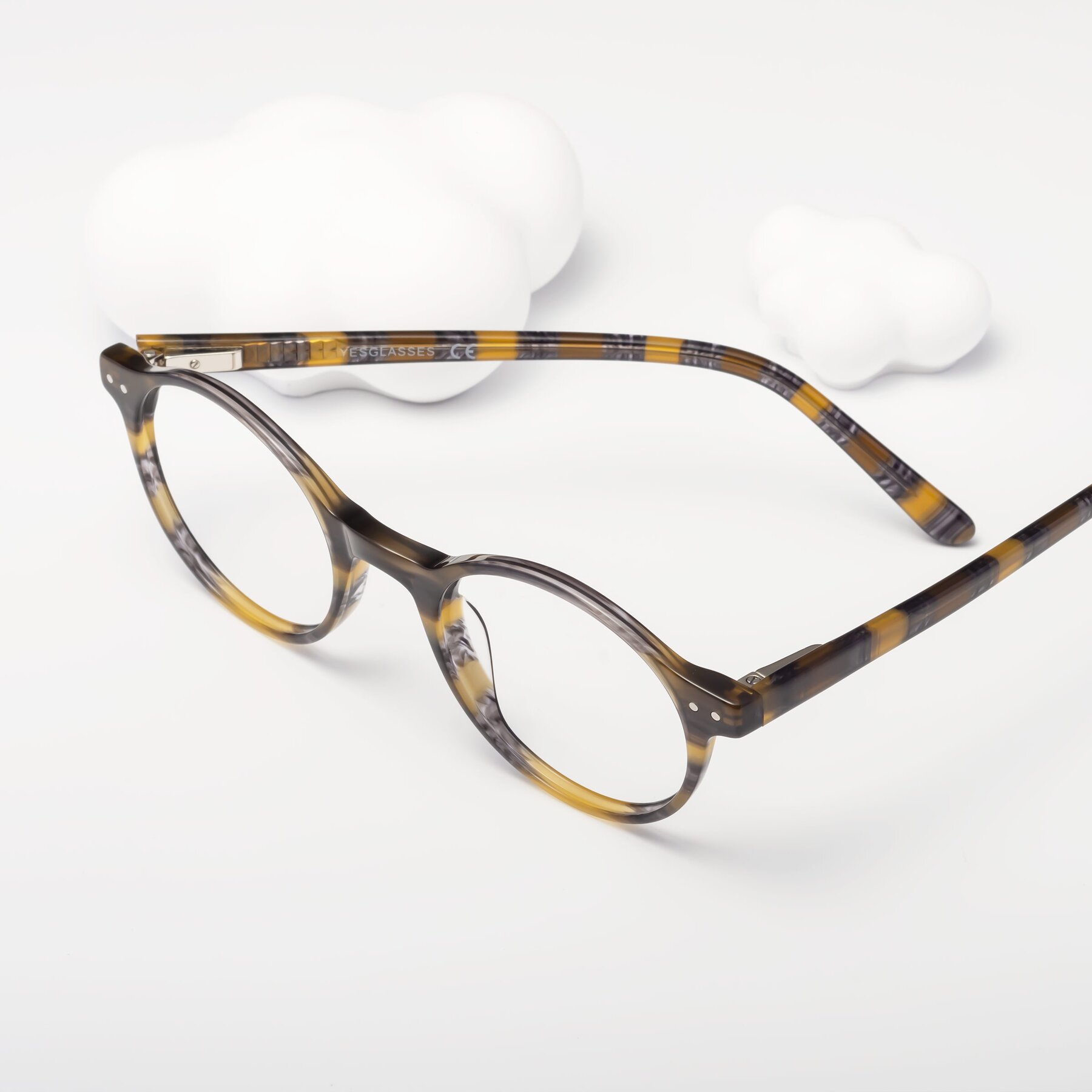 Lifestyle photography #2 of 17519 in Stripe Yellow Grey with Clear Eyeglass Lenses