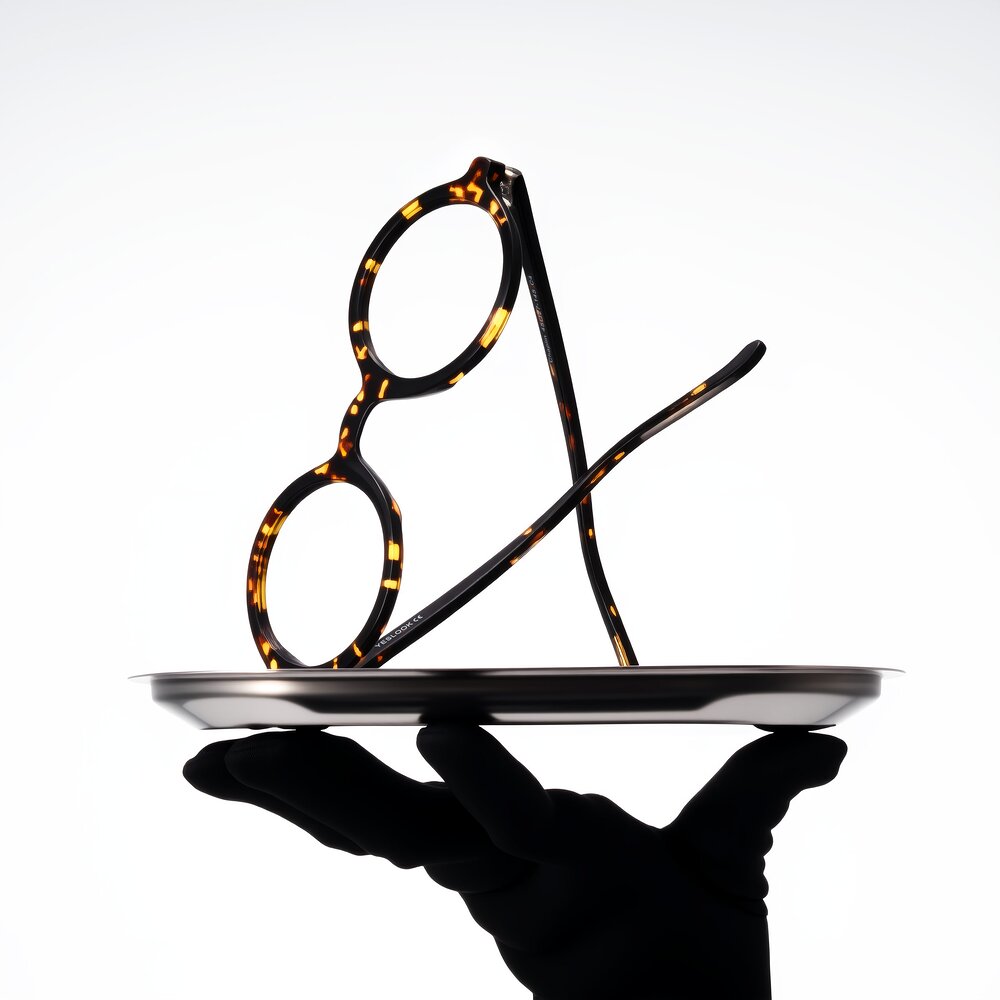 Dark Tortoise Narrow Retro-Vintage Round Eyeglasses