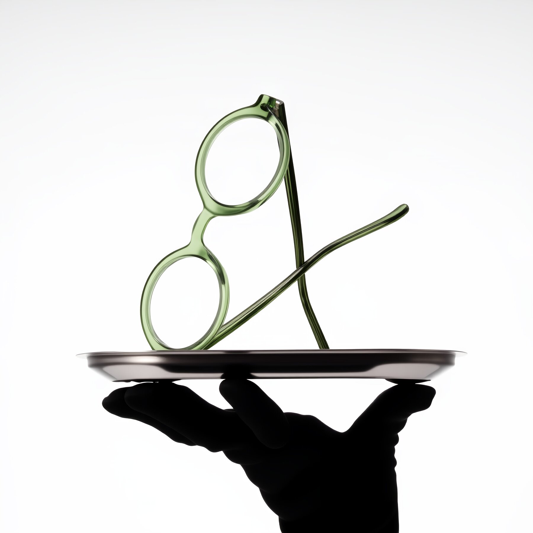 Lifestyle photography #1 of Chaplin in Green with Clear Blue Light Blocking Lenses