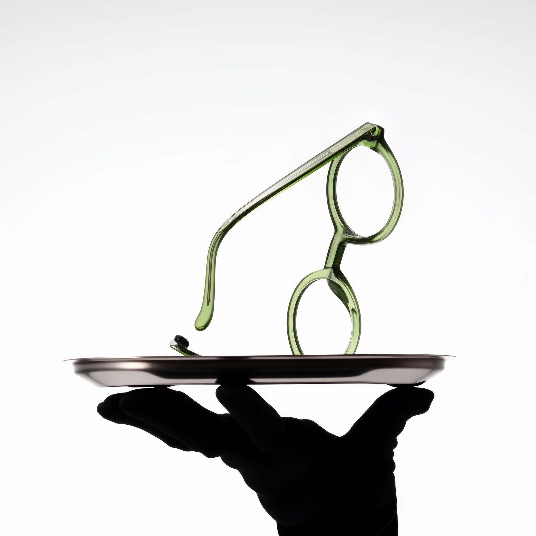 Lifestyle photography #2 of Chaplin in Green with Clear Blue Light Blocking Lenses