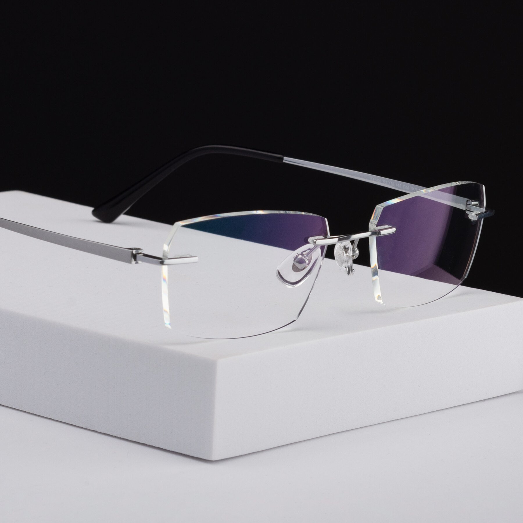 Men's lifestyle photography #1 of Basco in Silver with Clear Blue Light Blocking Lenses