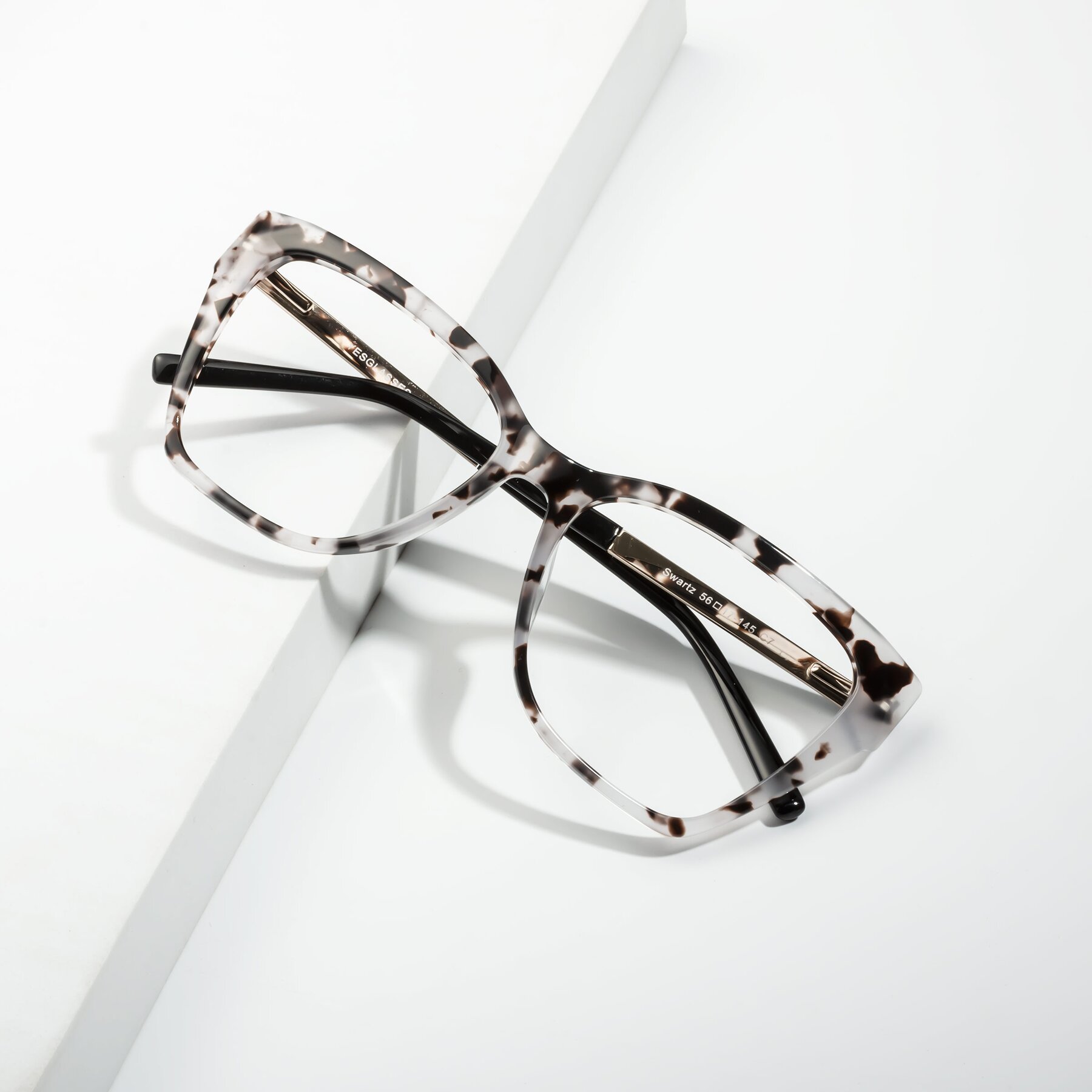 Women's lifestyle photography #1 of Swartz in White Tortoise with Clear Eyeglass Lenses
