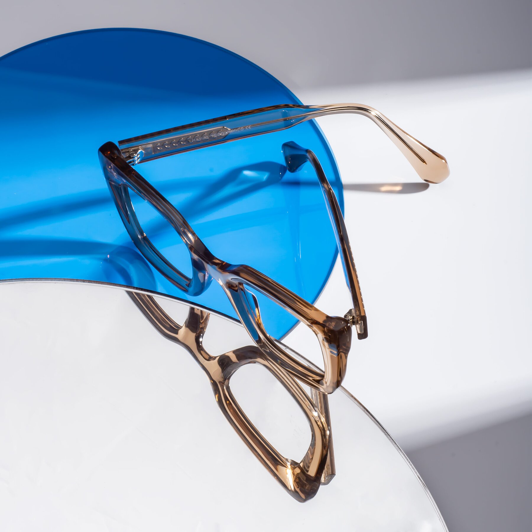 Lifestyle photography #2 of Homan in Amber with Clear Blue Light Blocking Lenses