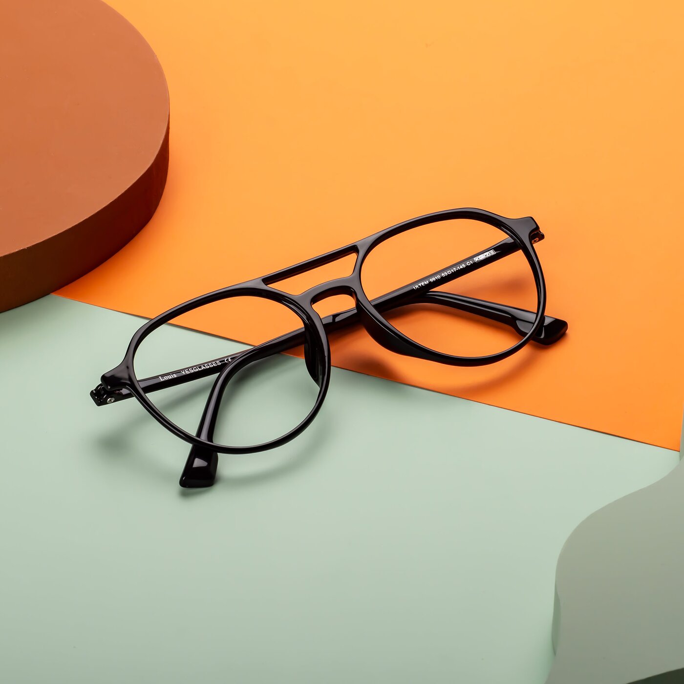 black-double-bridge-low-bridge-fit-ultem-eyeglasses-louis