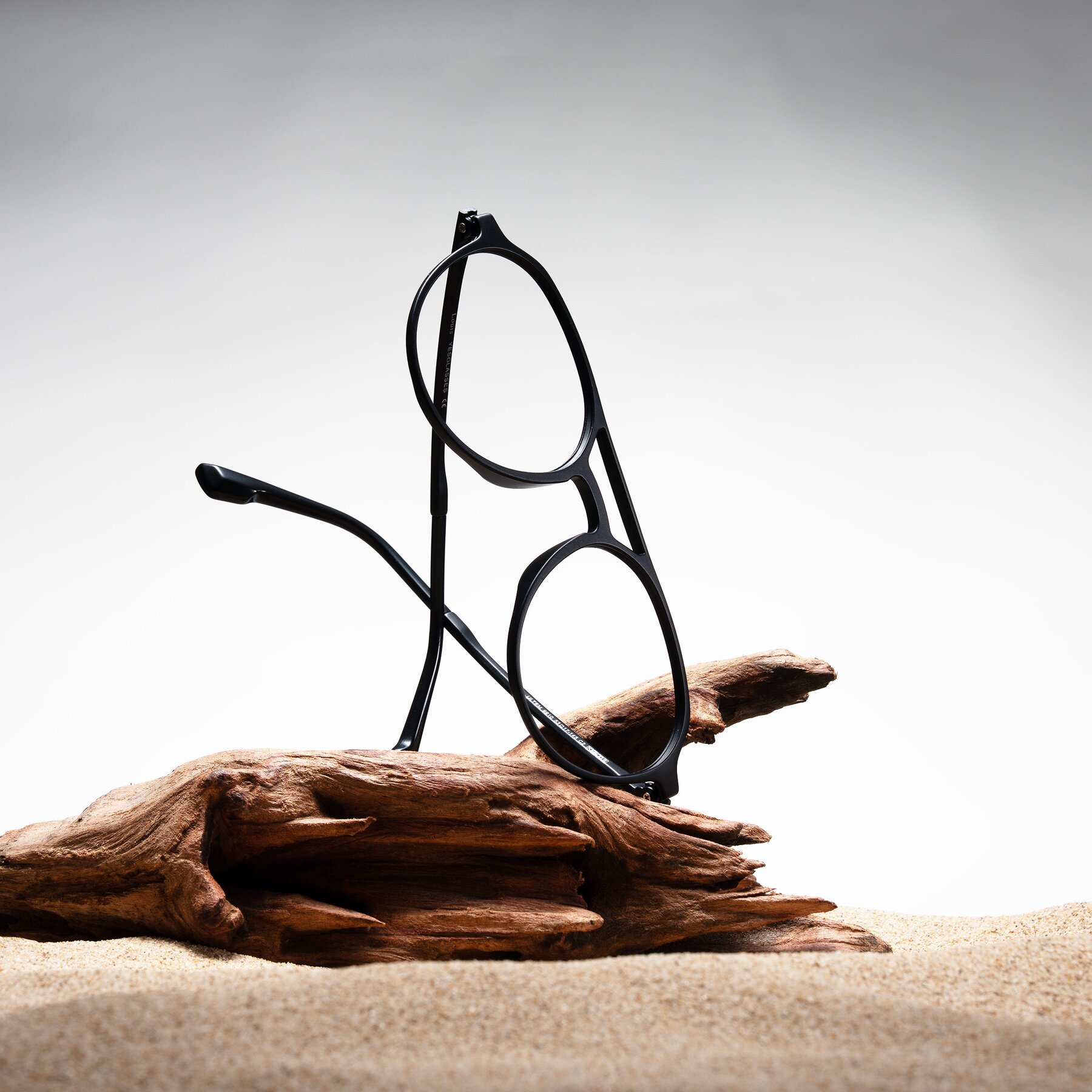 Lifestyle photography #2 of Louis in Matte Black with Clear Reading Eyeglass Lenses