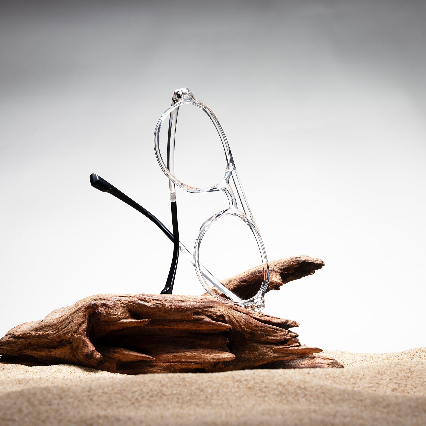 Lifestyle photography #2 of Louis in Clear with Clear Reading Eyeglass Lenses