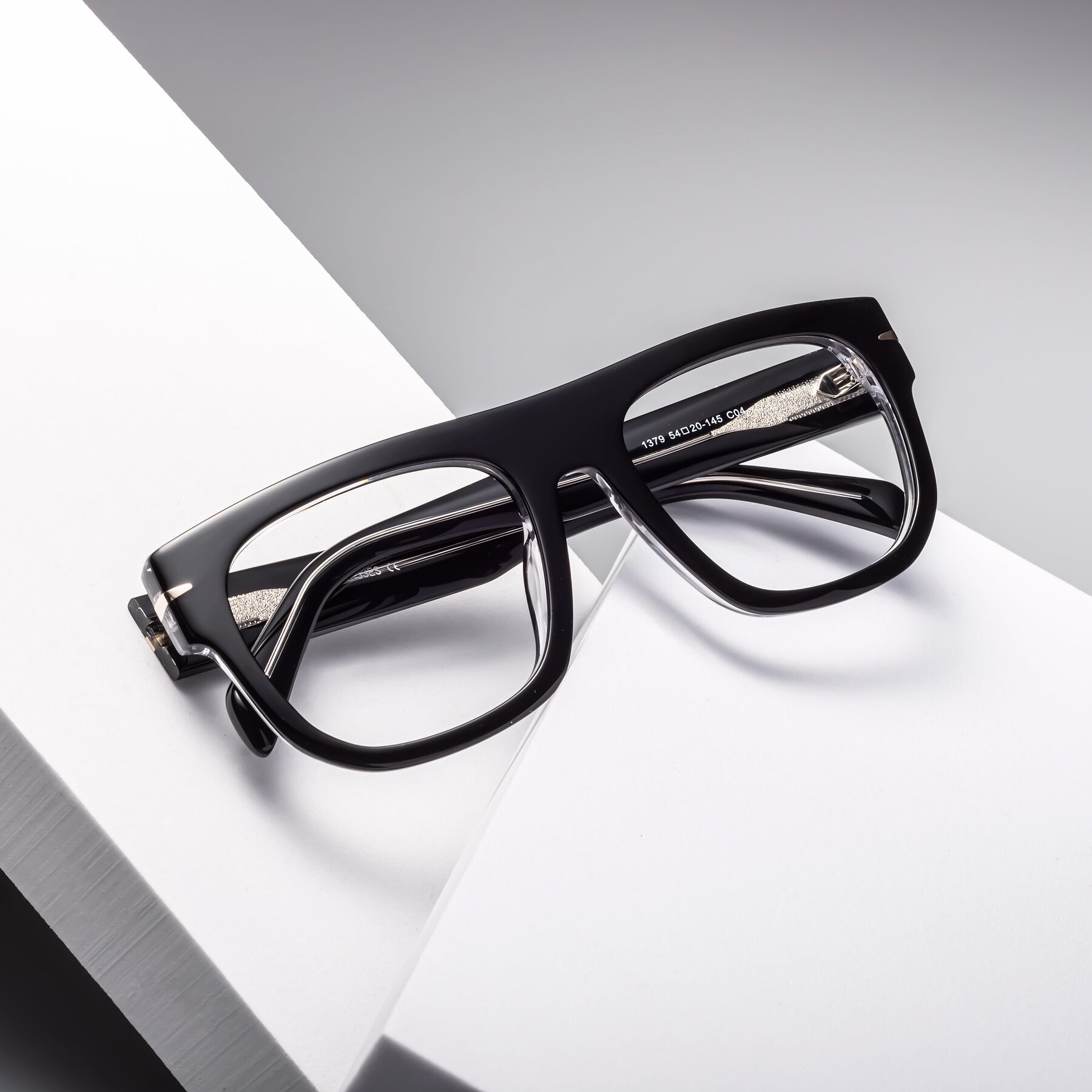 Lifestyle photography #1 of Campbell in Black-Clear with Clear Reading Eyeglass Lenses