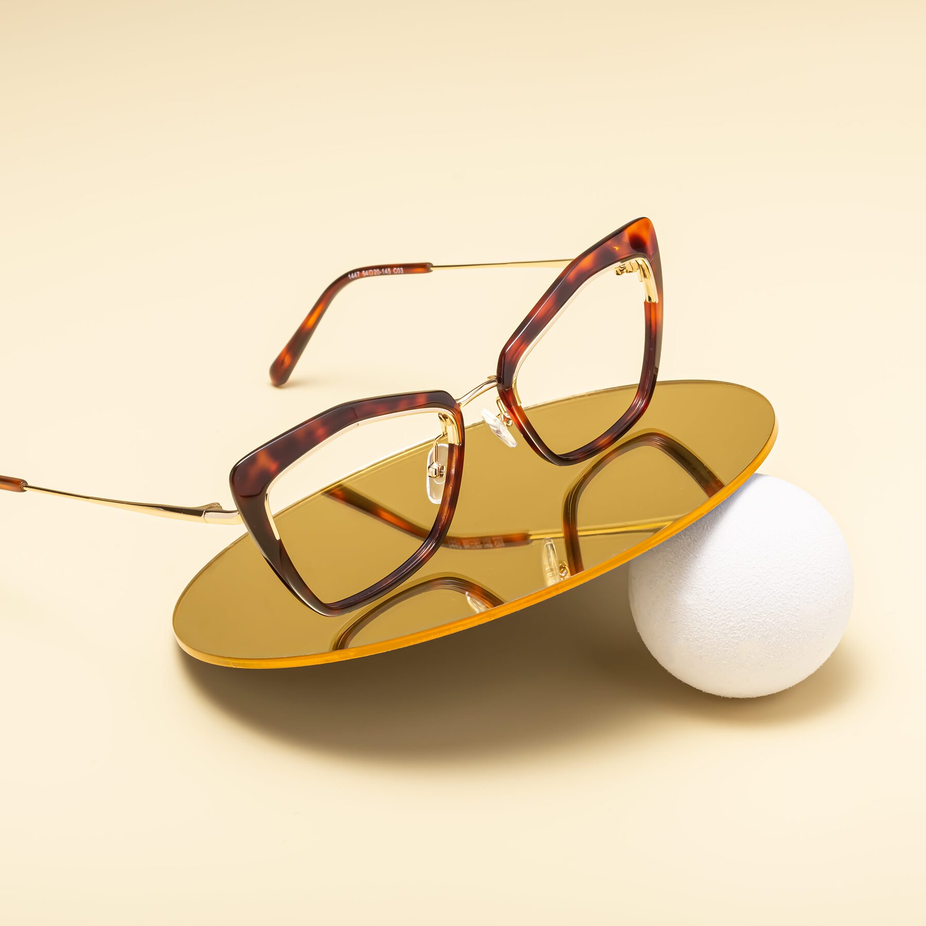 Women's lifestyle photography #1 of Lasso in Light Tortoise with Clear Reading Eyeglass Lenses