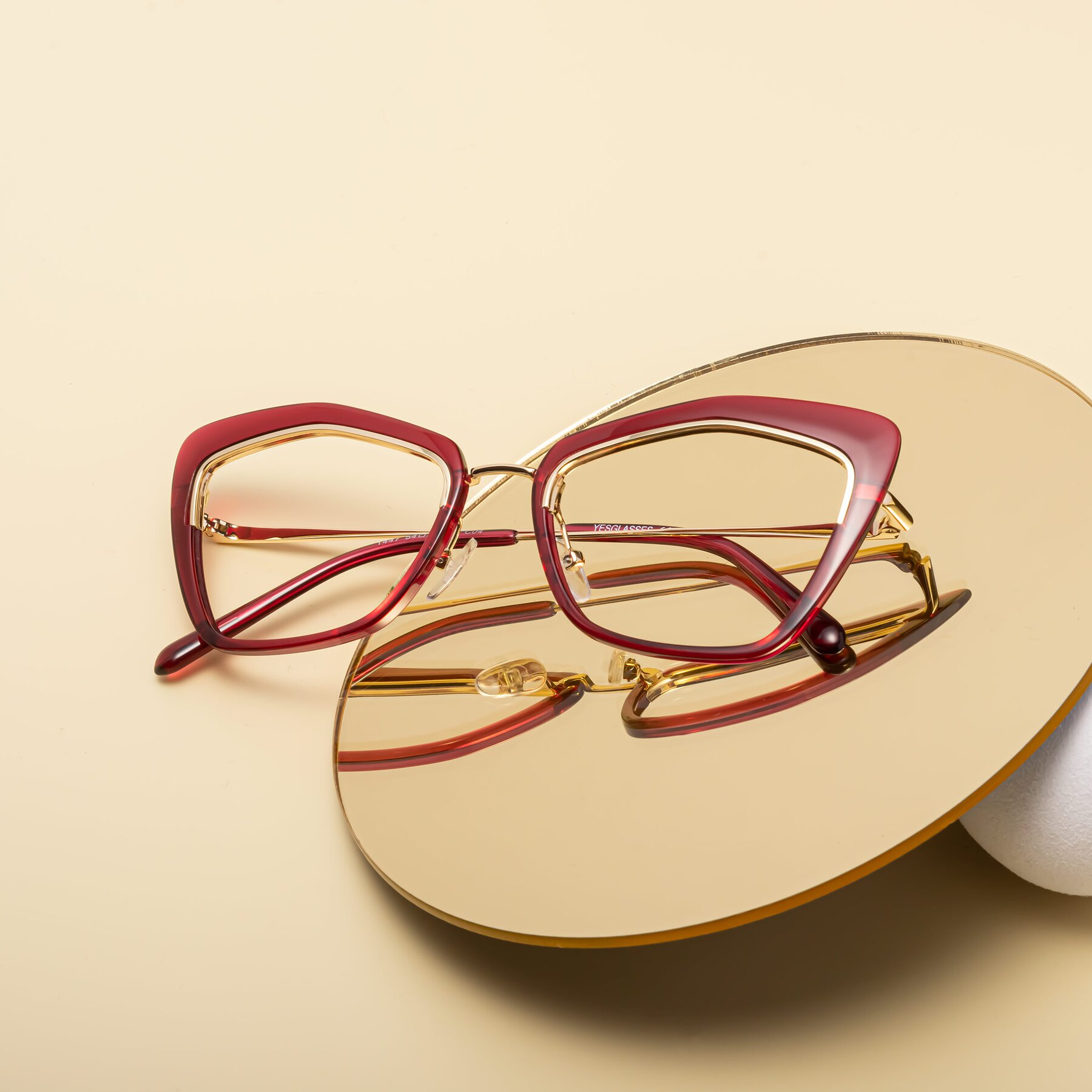 Women's lifestyle photography #2 of Lasso in Wine with Clear Reading Eyeglass Lenses