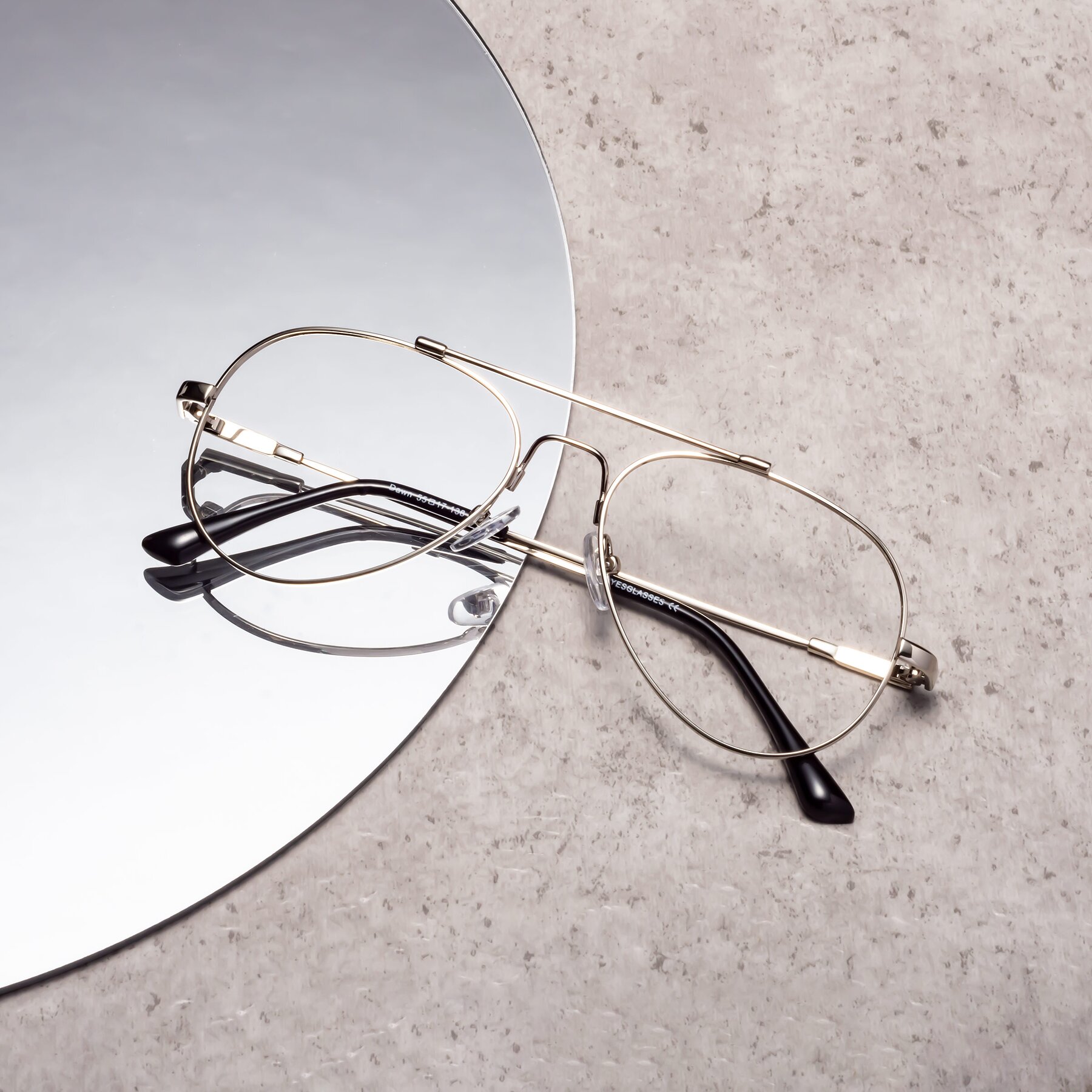 Lifestyle photography #1 of Dawn in Silver with Clear Reading Eyeglass Lenses