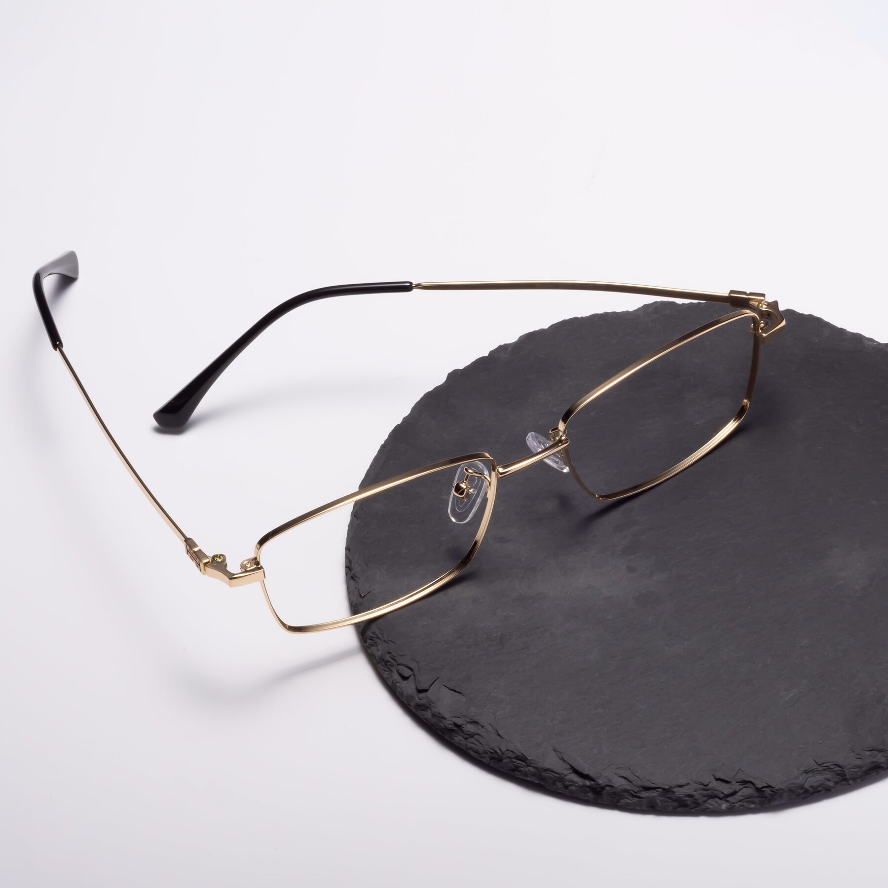 Men's lifestyle photography #2 of Bowen in Gold with Clear Eyeglass Lenses