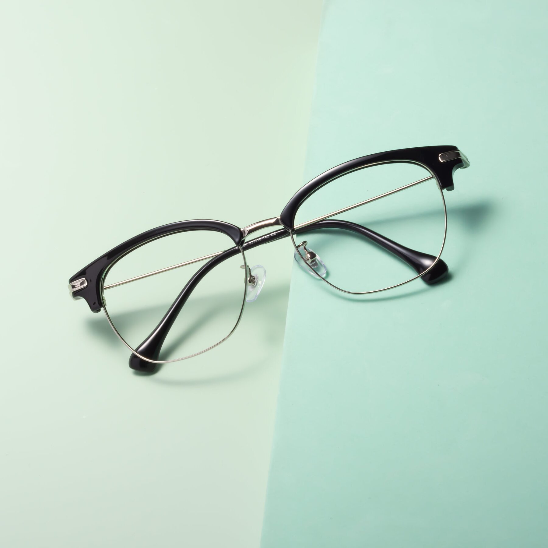 Lifestyle photography #1 of Obrien in Black-Sliver with Clear Reading Eyeglass Lenses