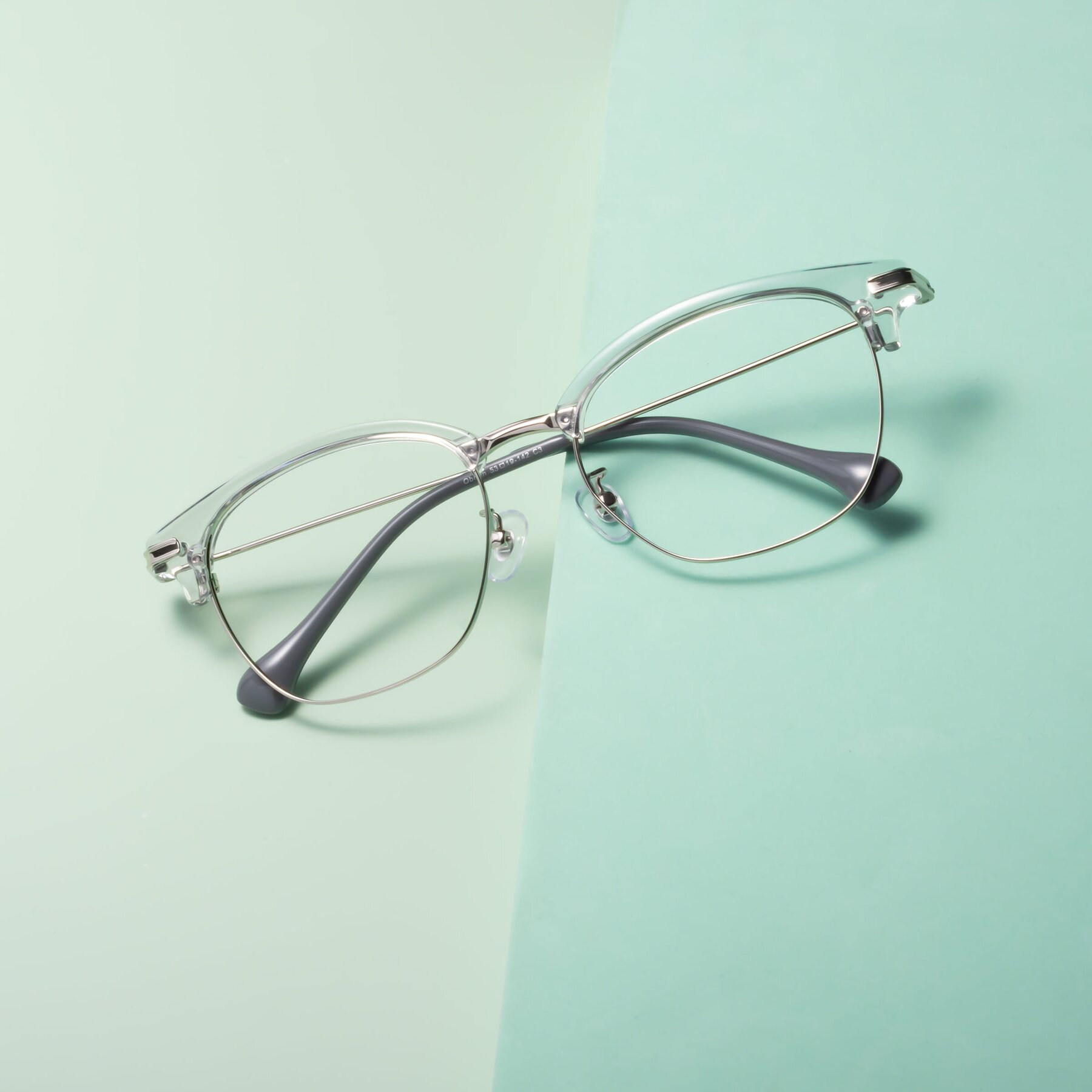 Lifestyle photography #1 of Obrien in Clear Gray-Silver with Clear Reading Eyeglass Lenses