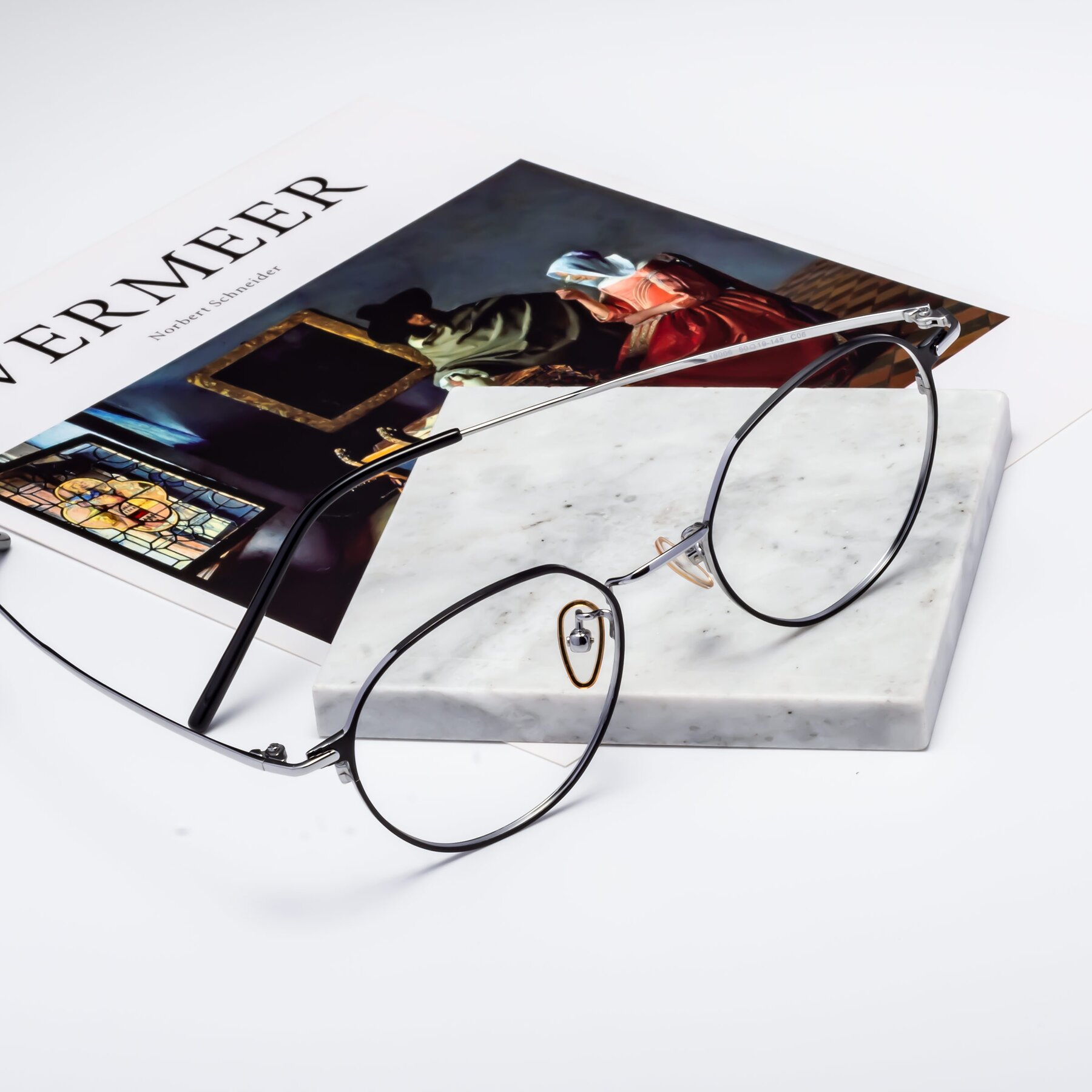 Lifestyle photography #2 of 18006 in Black-Silver with Clear Reading Eyeglass Lenses