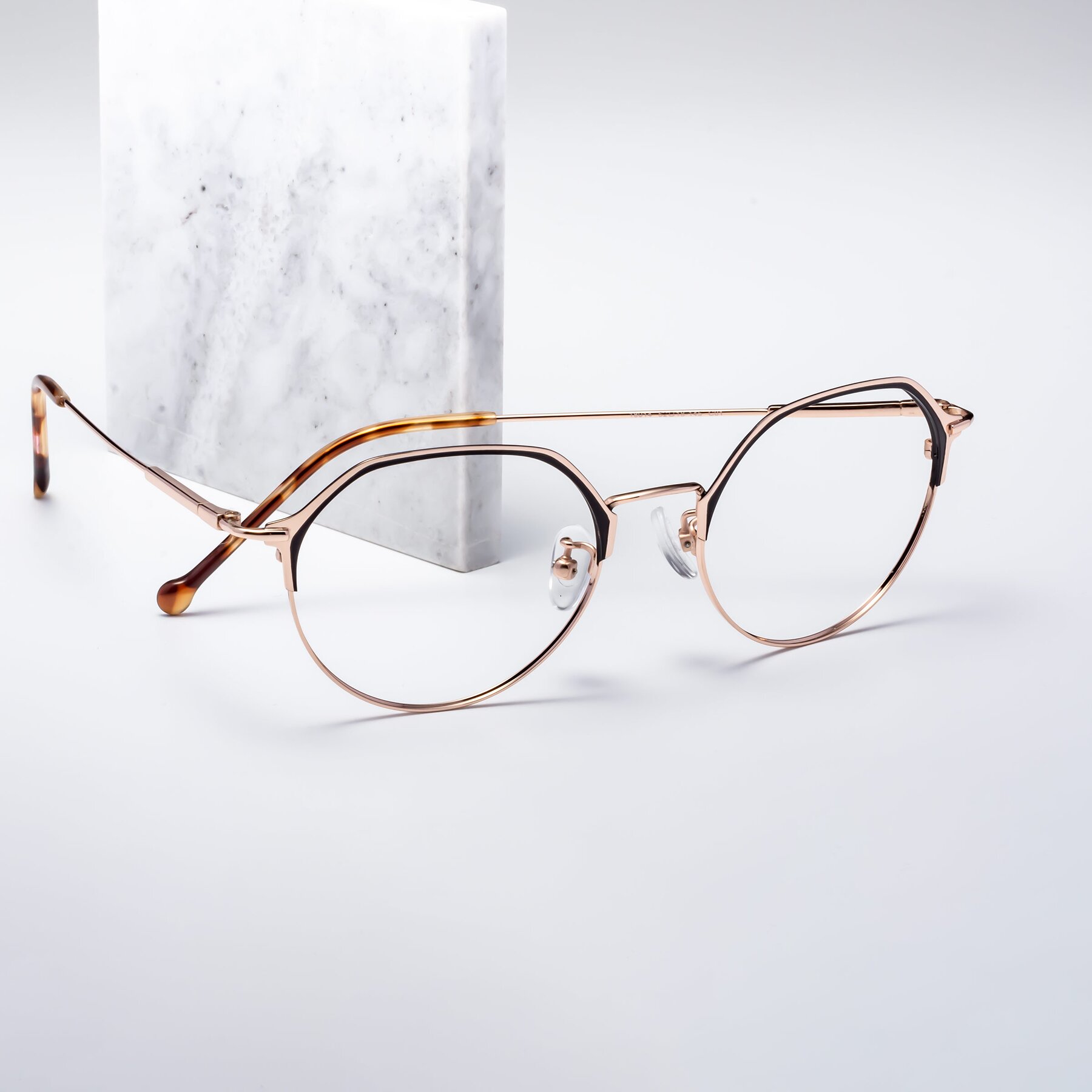 Lifestyle photography #2 of 18014 in Black-Rose Gold with Clear Reading Eyeglass Lenses