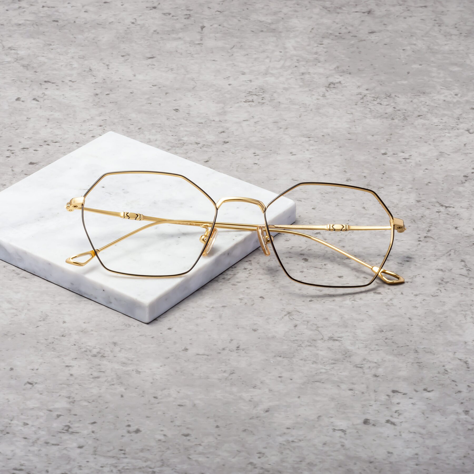 Lifestyle photography #2 of 90006 in Black-Gold with Clear Eyeglass Lenses