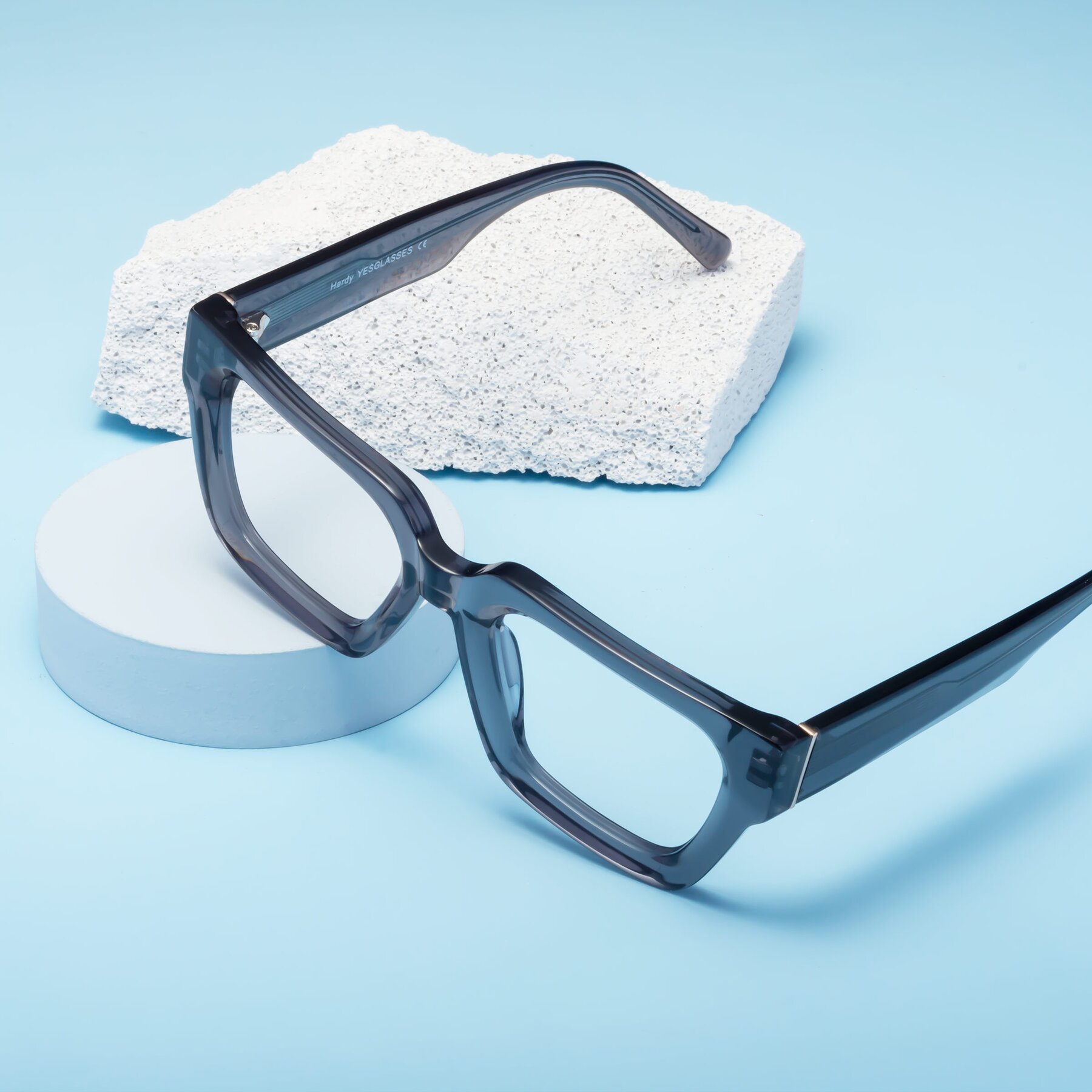 Lifestyle photography #2 of Hardy in Translucent Gray with Clear Blue Light Blocking Lenses