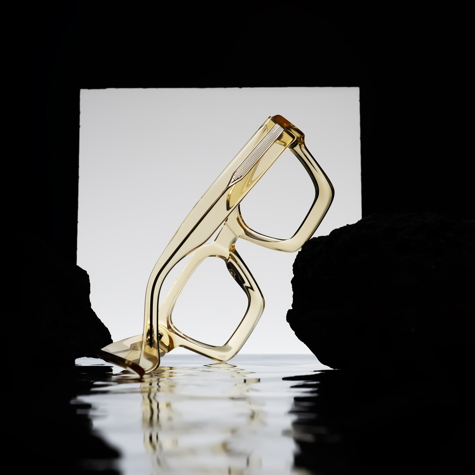 Lifestyle photography #2 of Powers in Light Yellow with Clear Blue Light Blocking Lenses