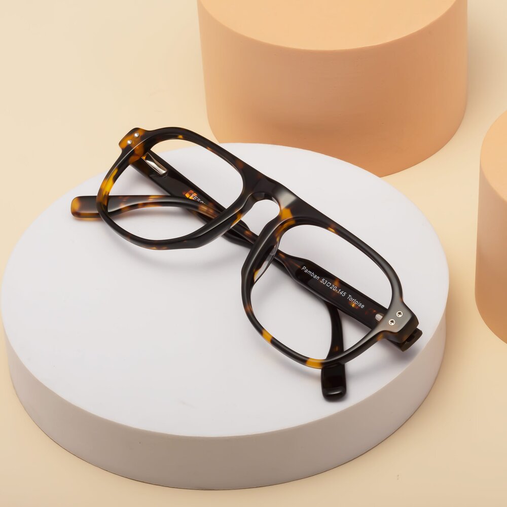 Tortoise Retro-Vintage Grandpa Aviator Eyeglasses
