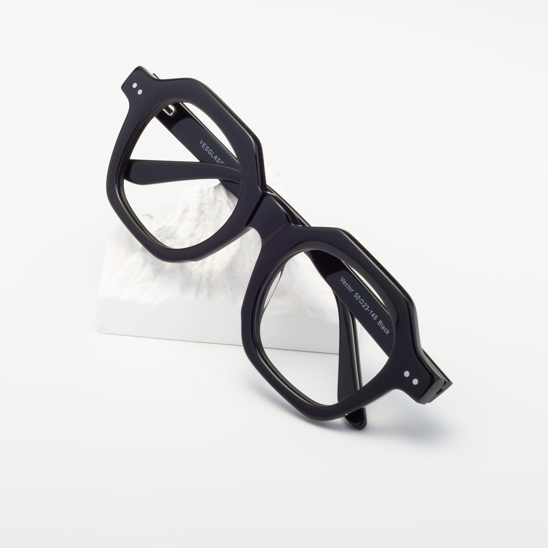 Lifestyle photography #1 of Vector in Black with Clear Eyeglass Lenses