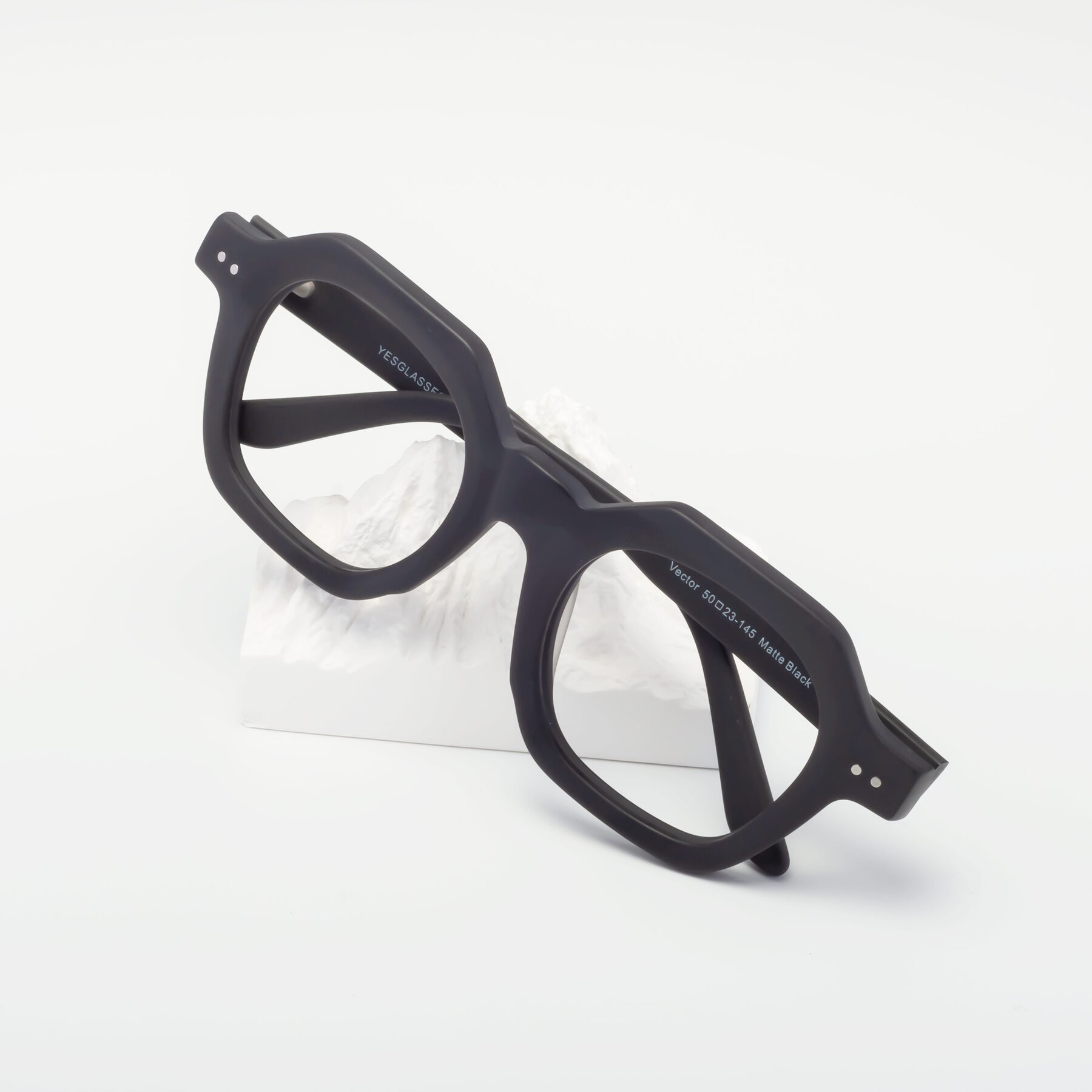 Lifestyle photography #1 of Vector in Matte Black with Clear Reading Eyeglass Lenses