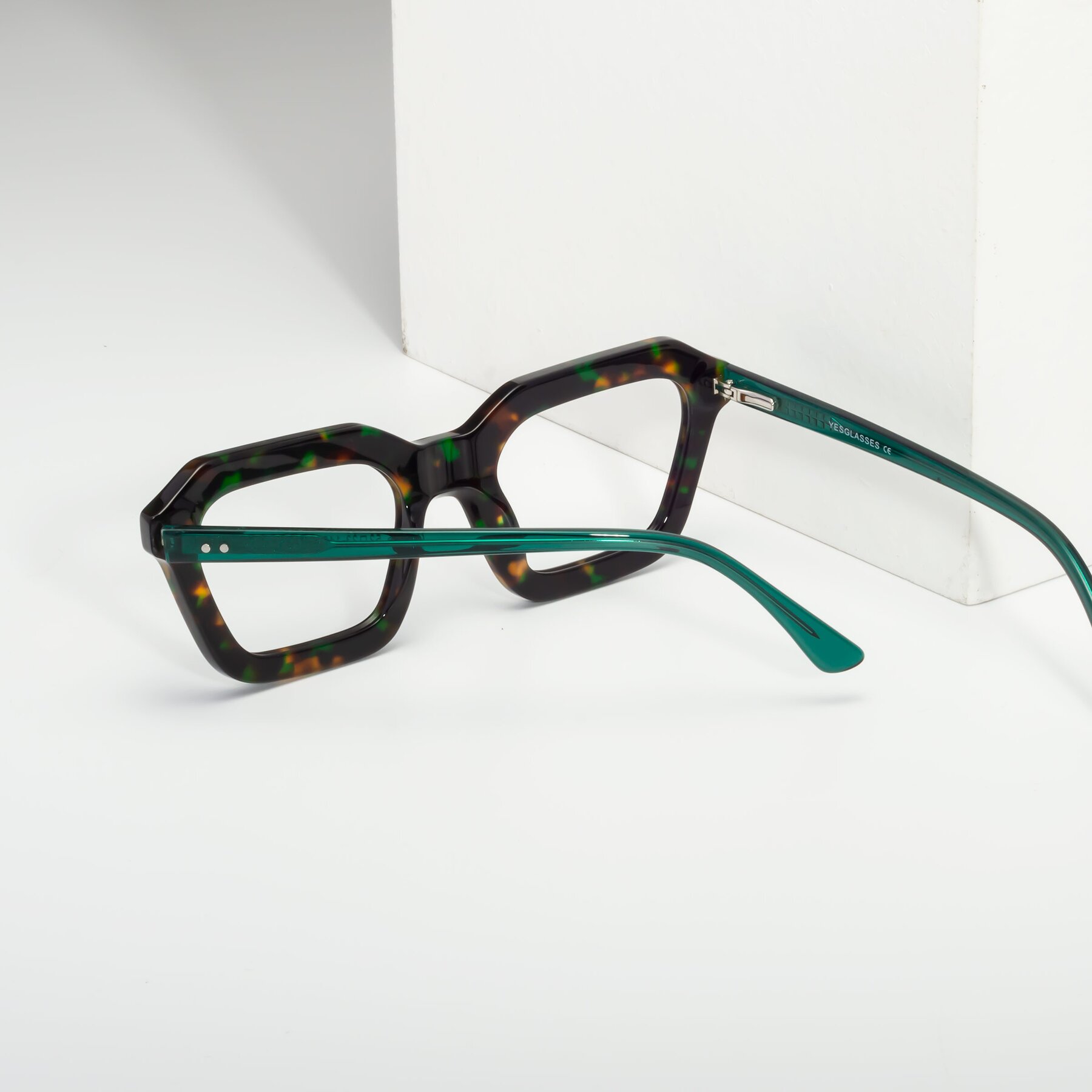 Lifestyle photography #2 of George in Green Tortoise with Clear Reading Eyeglass Lenses