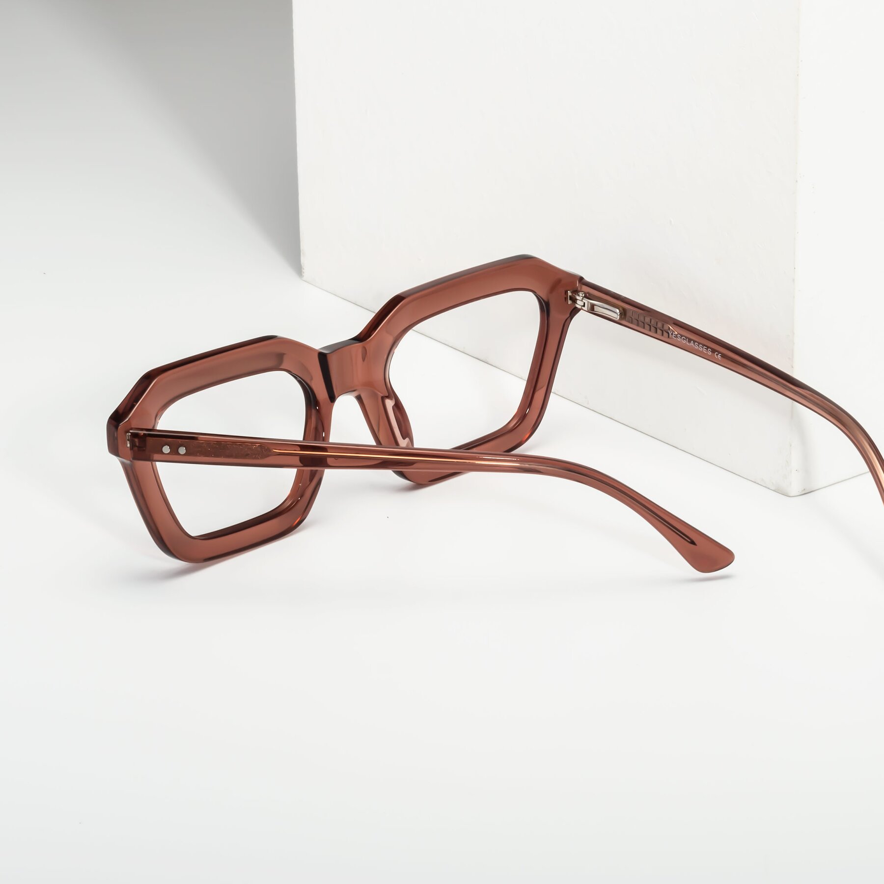 Lifestyle photography #2 of George in Brown with Clear Eyeglass Lenses