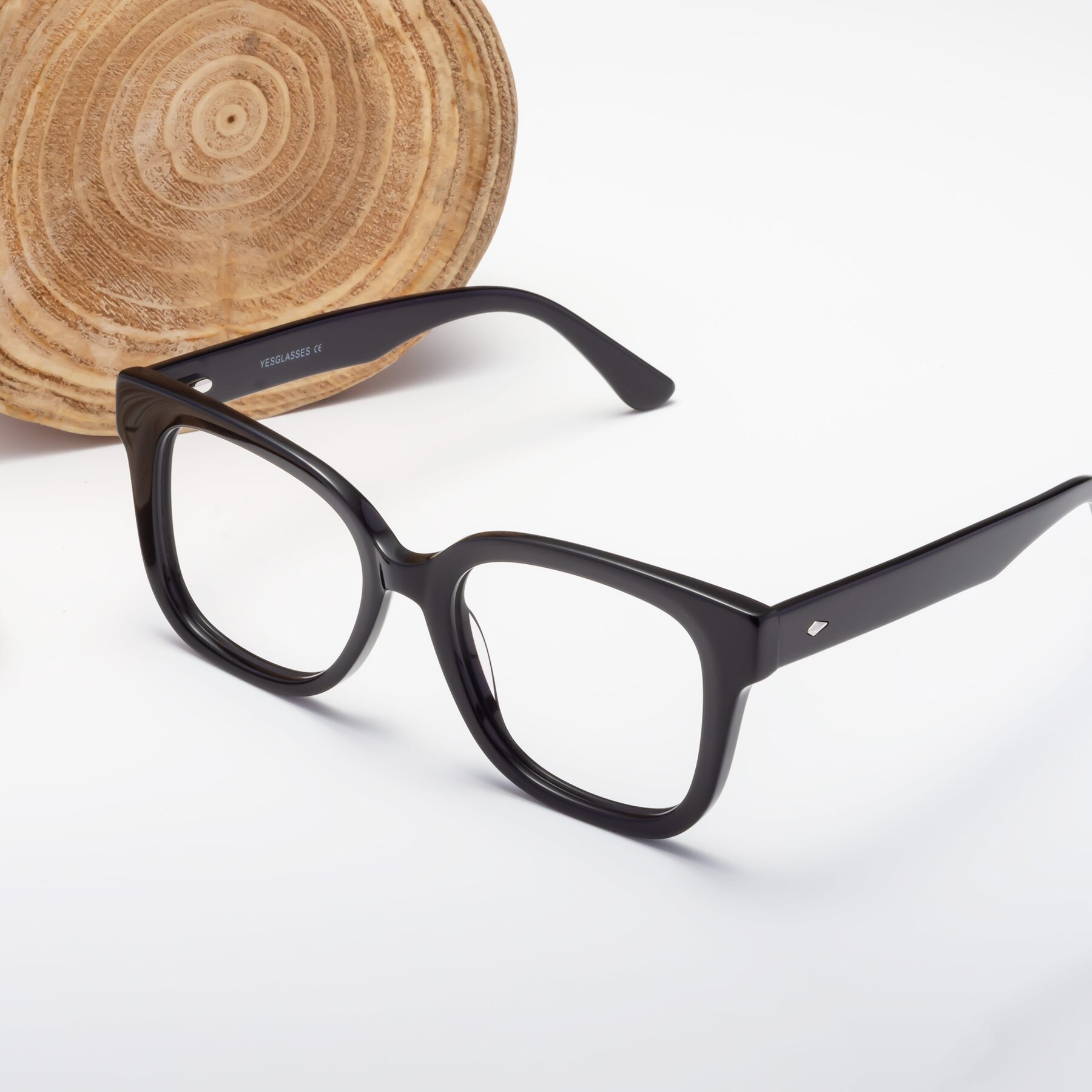 Lifestyle photography #1 of Bourbon in Black with Clear Reading Eyeglass Lenses