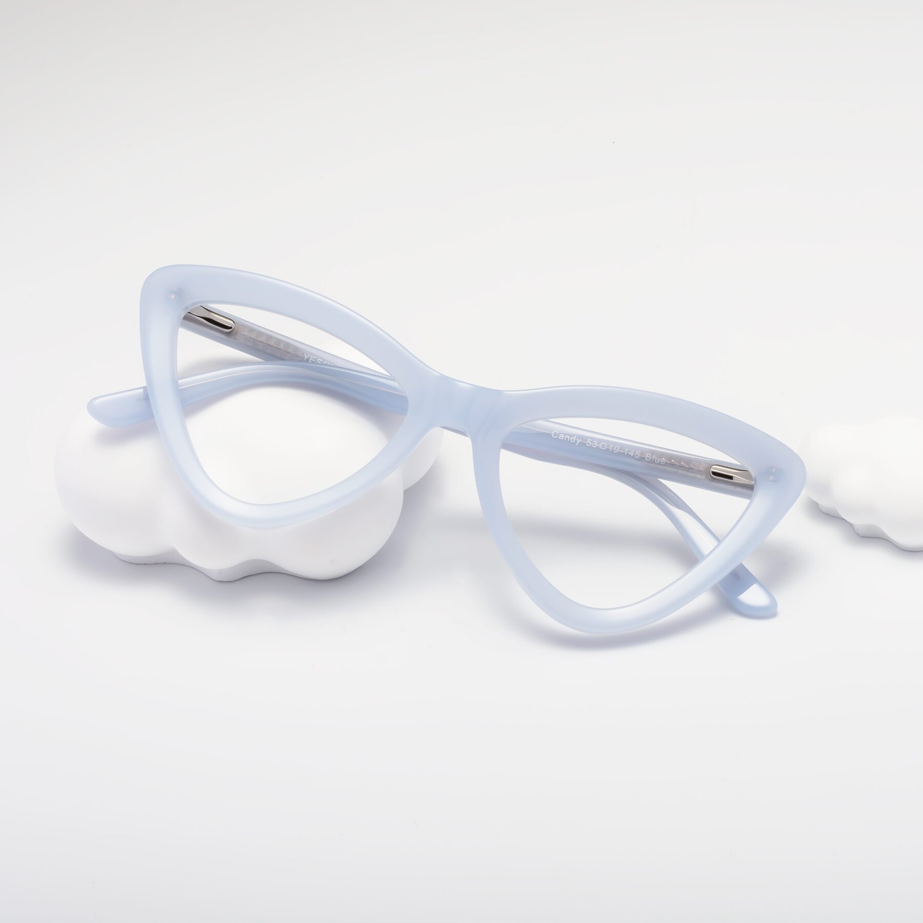 Lifestyle photography #1 of Candy in Blue with Clear Eyeglass Lenses