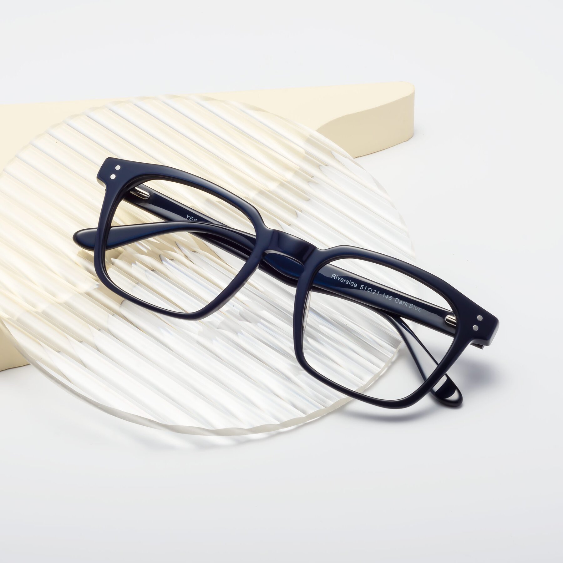Lifestyle photography #1 of Riverside in Dark Blue with Clear Blue Light Blocking Lenses