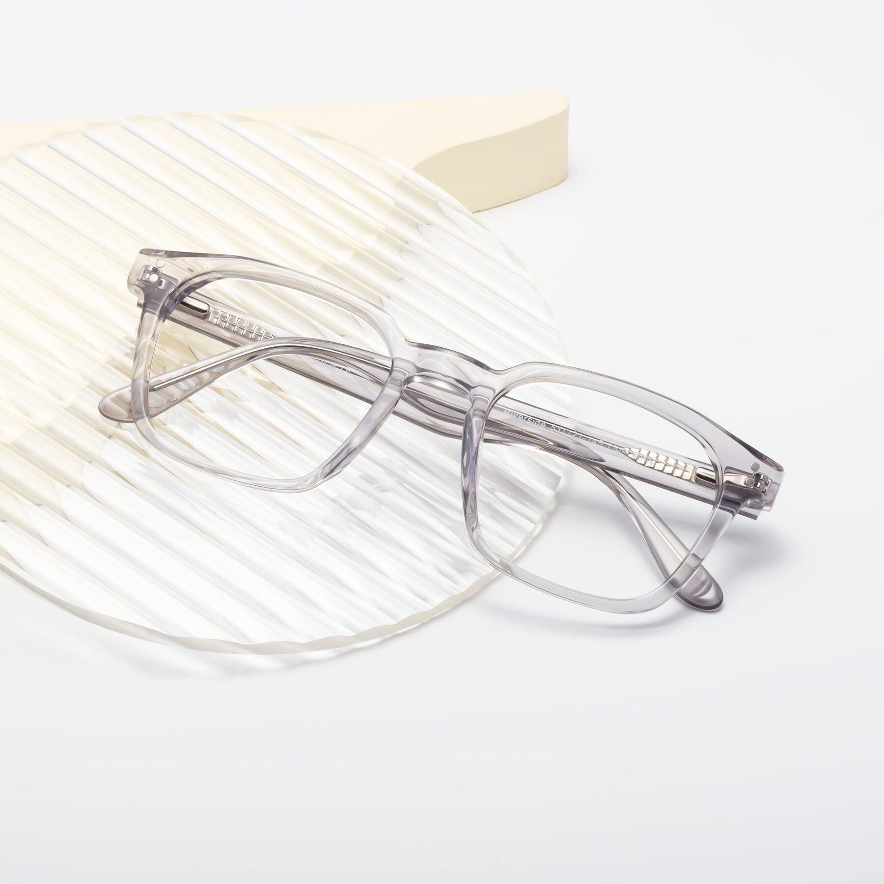 Lifestyle photography #1 of Riverside in Light Gray with Clear Eyeglass Lenses