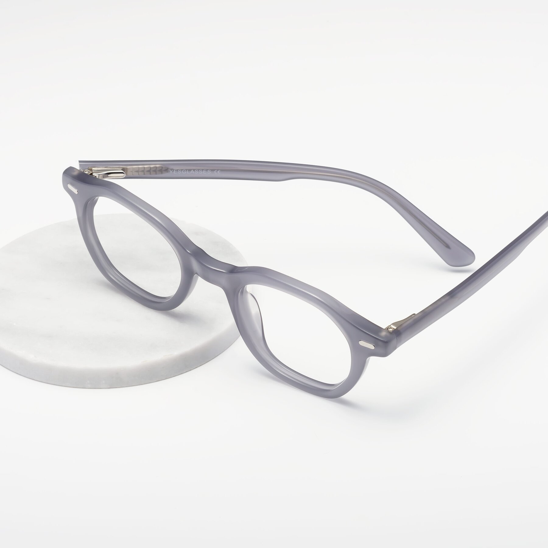 Lifestyle photography #2 of Potter in Transparent Gray with Clear Eyeglass Lenses