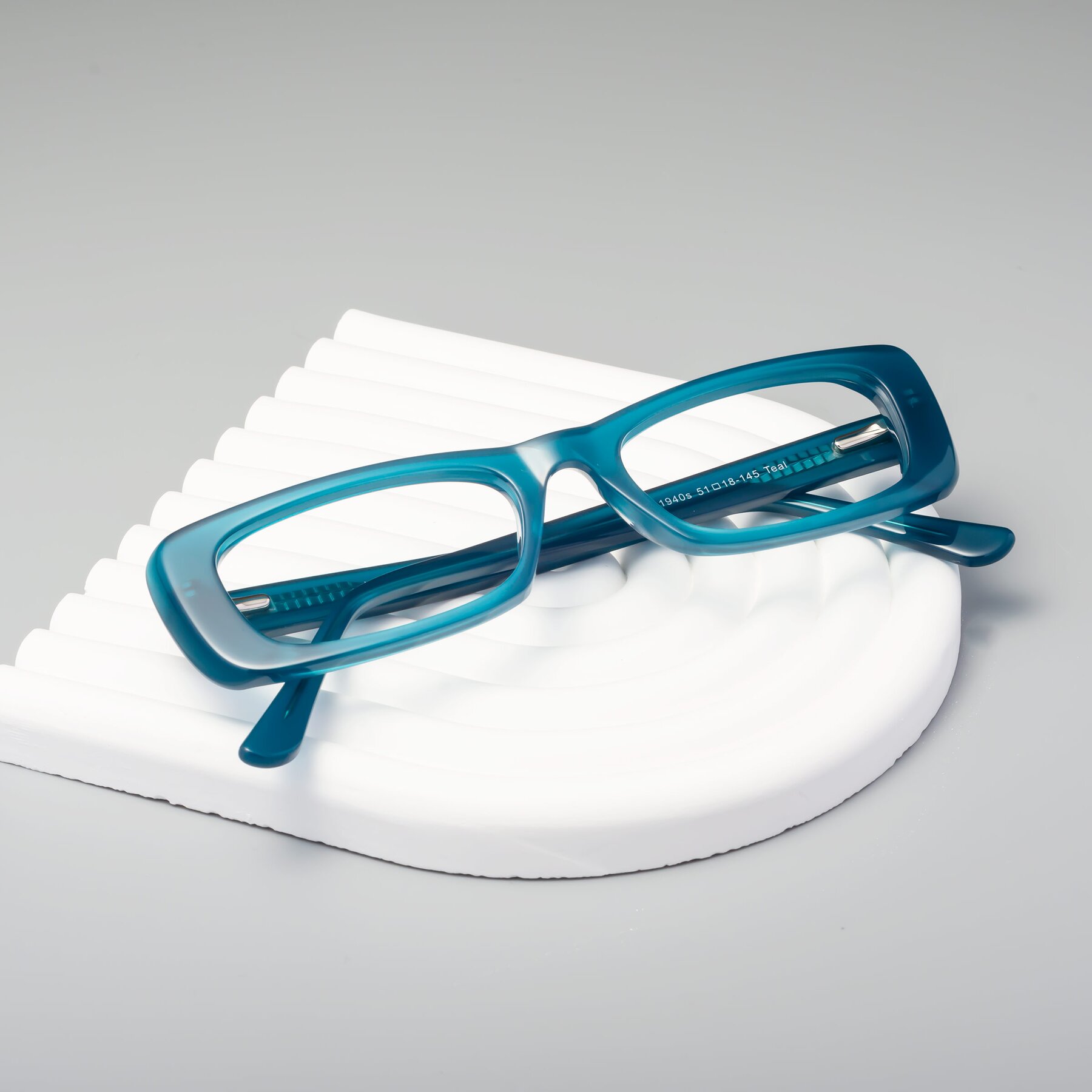 Lifestyle photography #1 of 1940s in Teal with Clear Reading Eyeglass Lenses