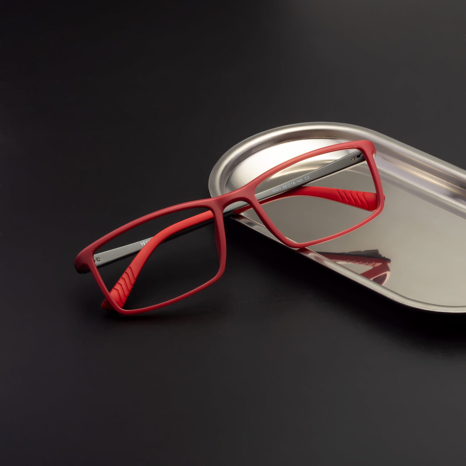 Men's lifestyle photography #1 of 9001 in Red with Clear Reading Eyeglass Lenses
