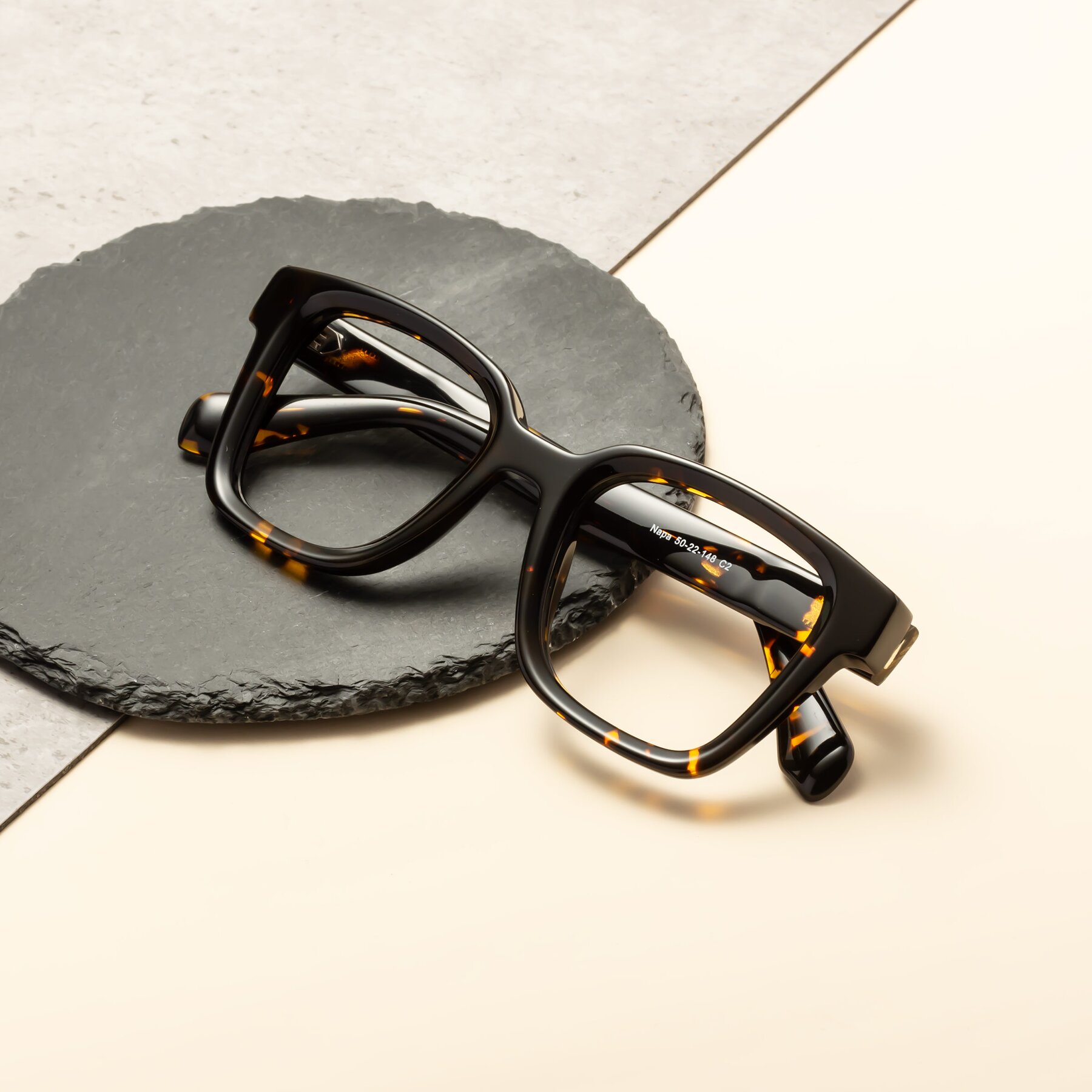 Lifestyle photography #1 of Napa in Tortoise with Clear Reading Eyeglass Lenses