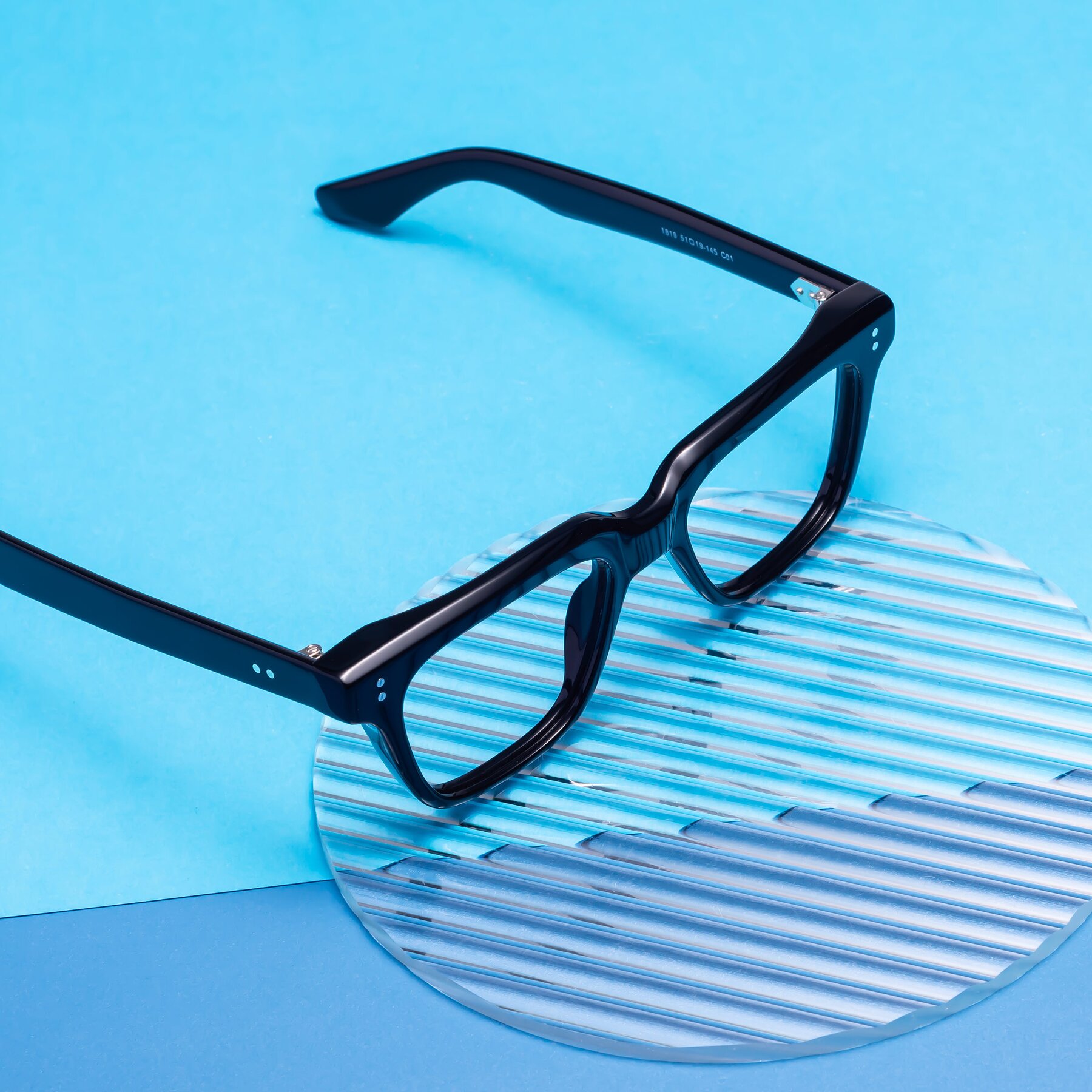 Lifestyle photography #2 of Gates in Black with Clear Blue Light Blocking Lenses