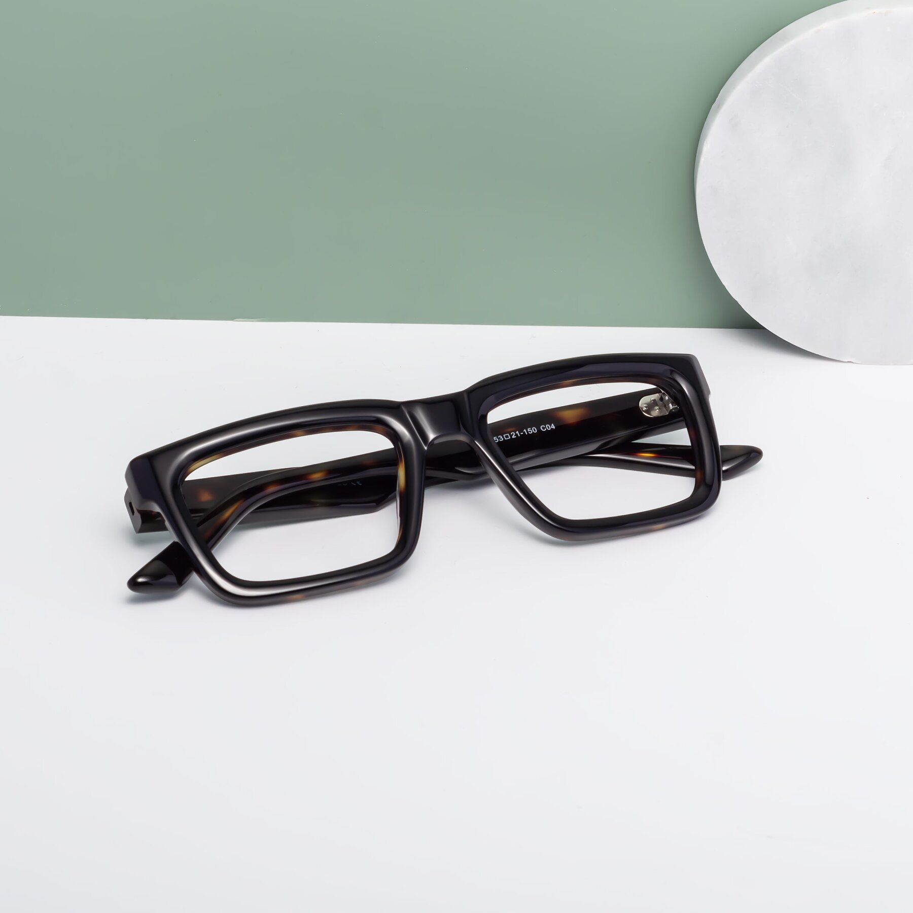 Lifestyle photography #1 of Roth in Black-Tortoise with Clear Eyeglass Lenses