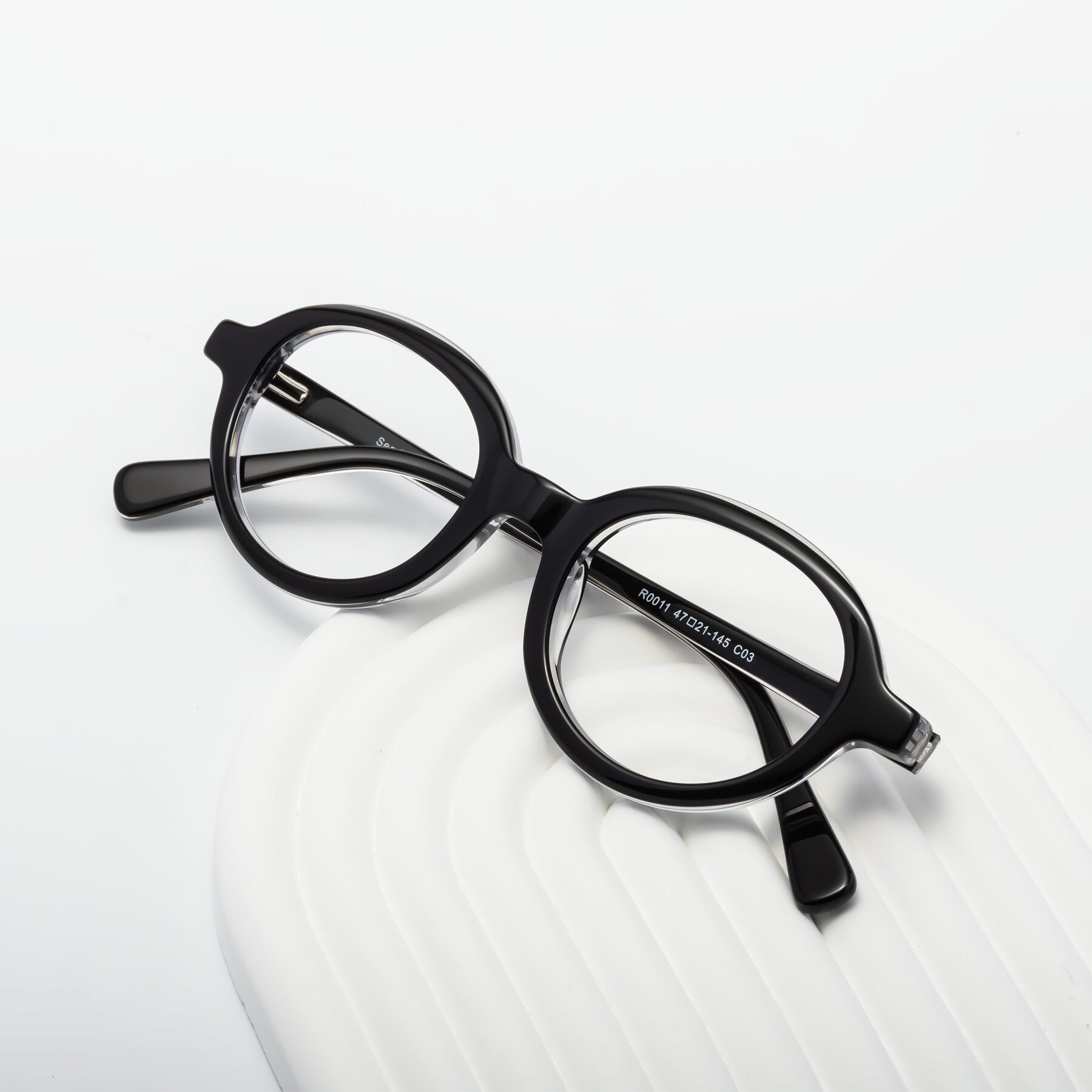 Lifestyle photography #1 of Seed in Black-Clear with Clear Reading Eyeglass Lenses