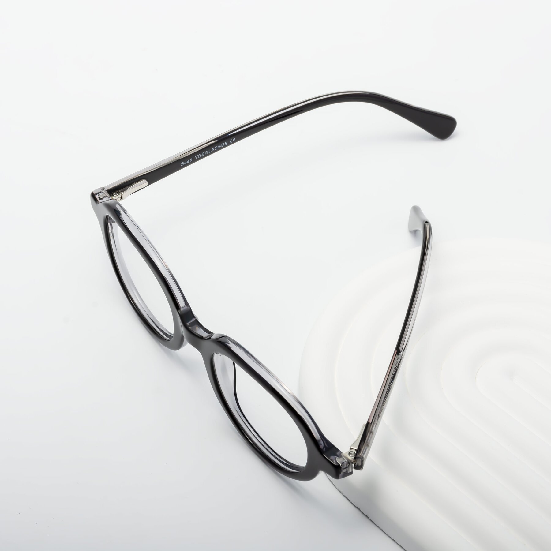 Lifestyle photography #2 of Seed in Black-Clear with Clear Eyeglass Lenses