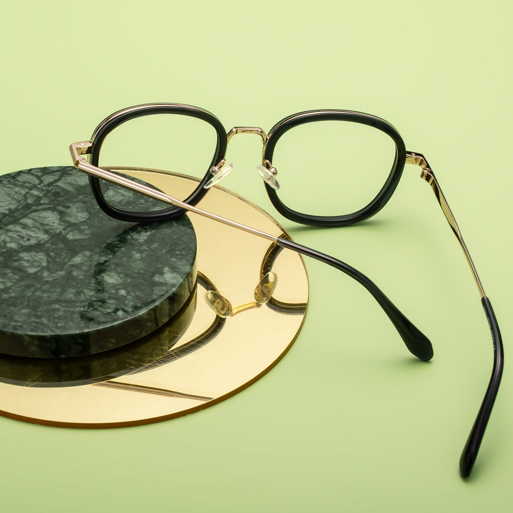 Lifestyle photography #2 of Vista in Deep Gray-Light Gold with Clear Eyeglass Lenses